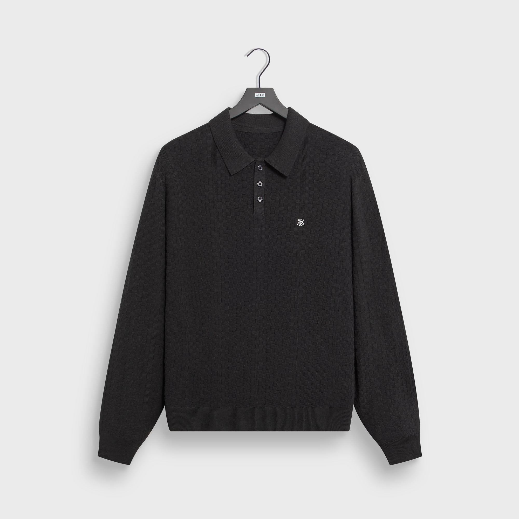 Kith Long Sleeve Tilden Pullover - Black – Kith Japan