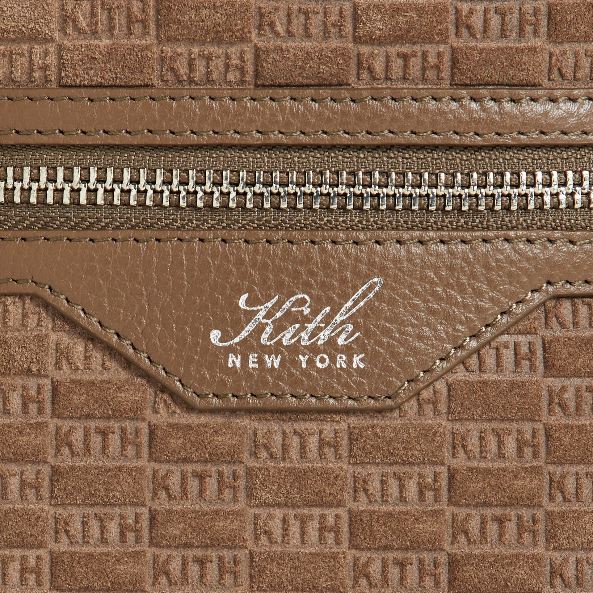 Kith Monogram Suede Drawstring Pouch - Java - PH