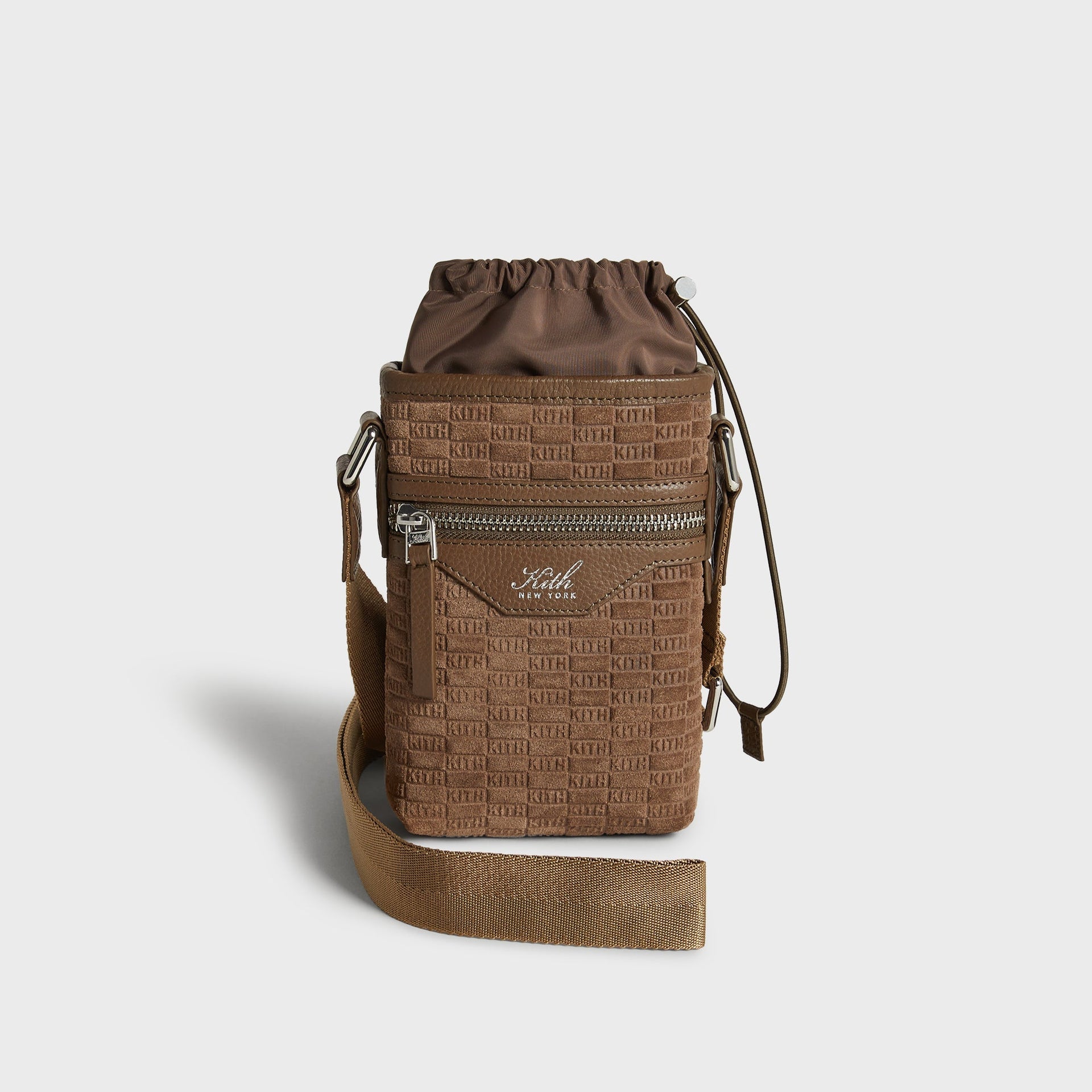 Kith Monogram Suede Drawstring Pouch - Java - PH