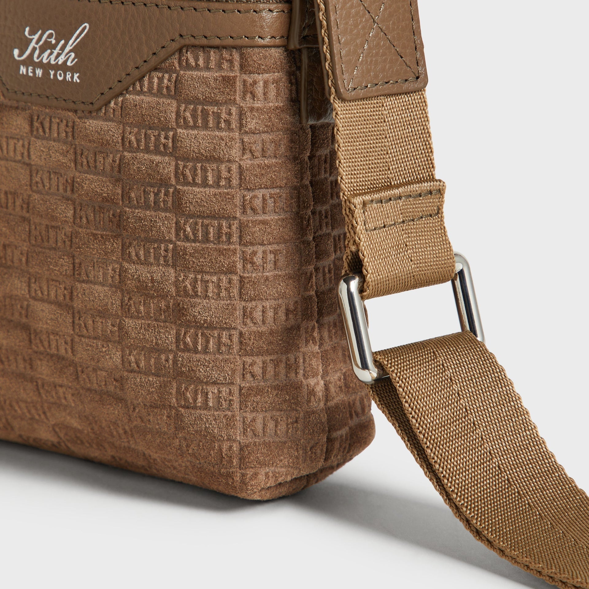 Kith Monogram Suede Drawstring Pouch - Java - PH