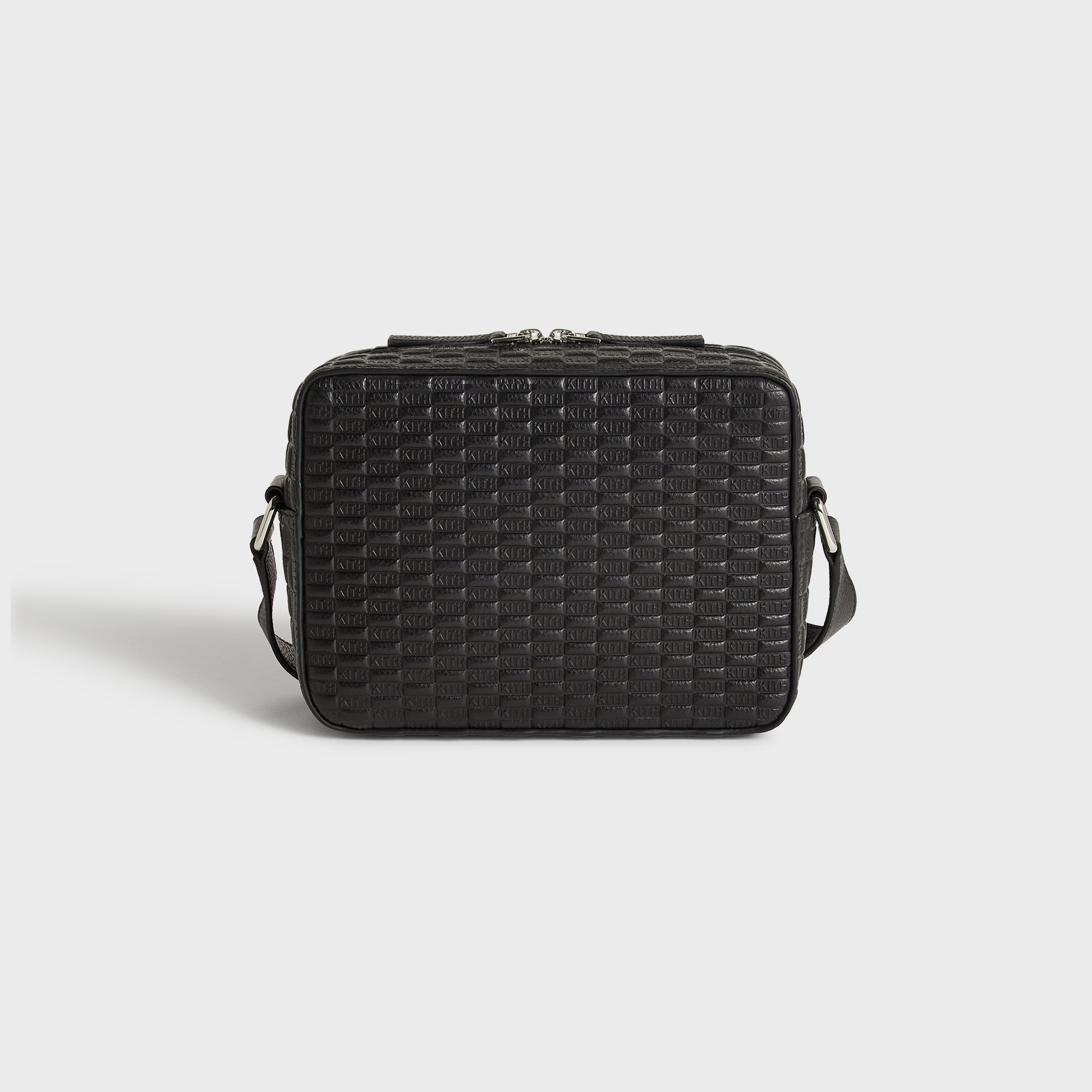Kith Monogram Tumbled Leather Camera Crossbody Bag - Black – Kith