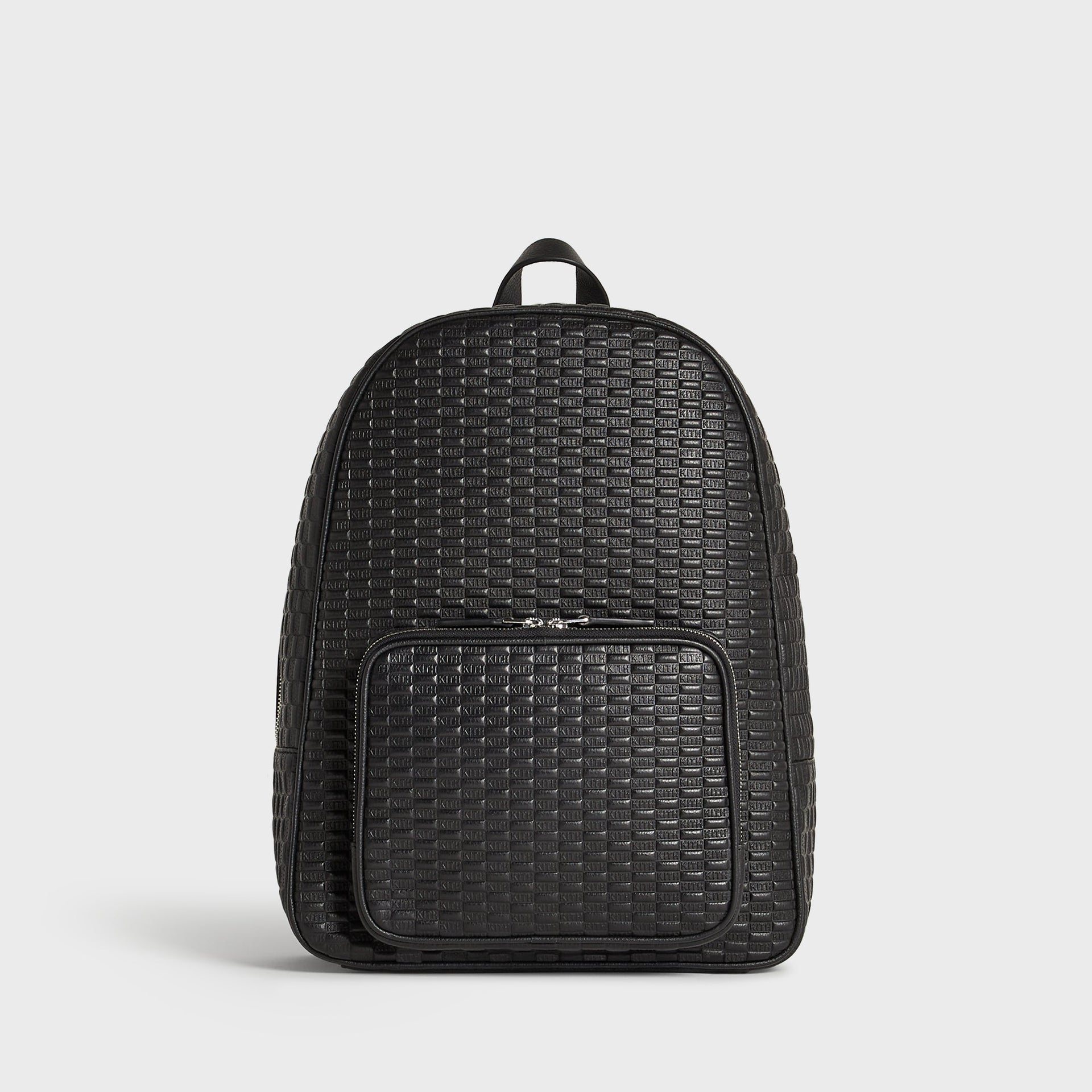 Kith Monogram Tumbled Leather Backpack - Black