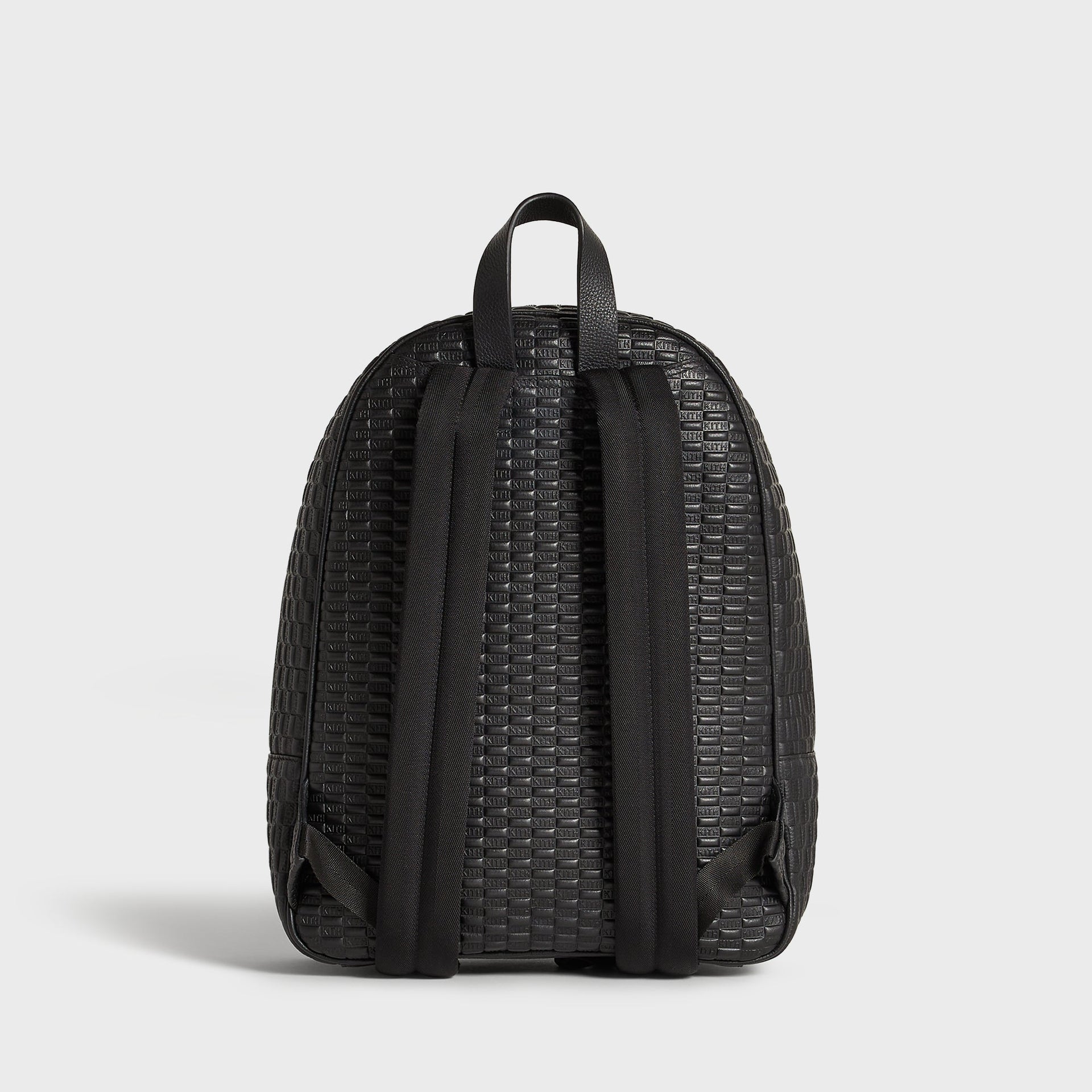 Kith Monogram Tumbled Leather Backpack - Black - PH