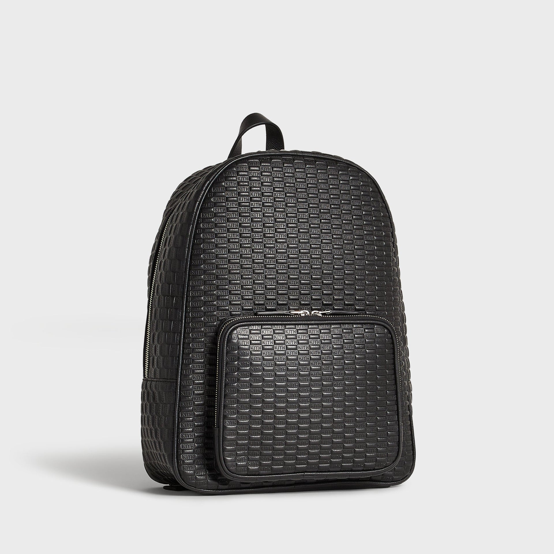 Kith Monogram Tumbled Leather Backpack - Black