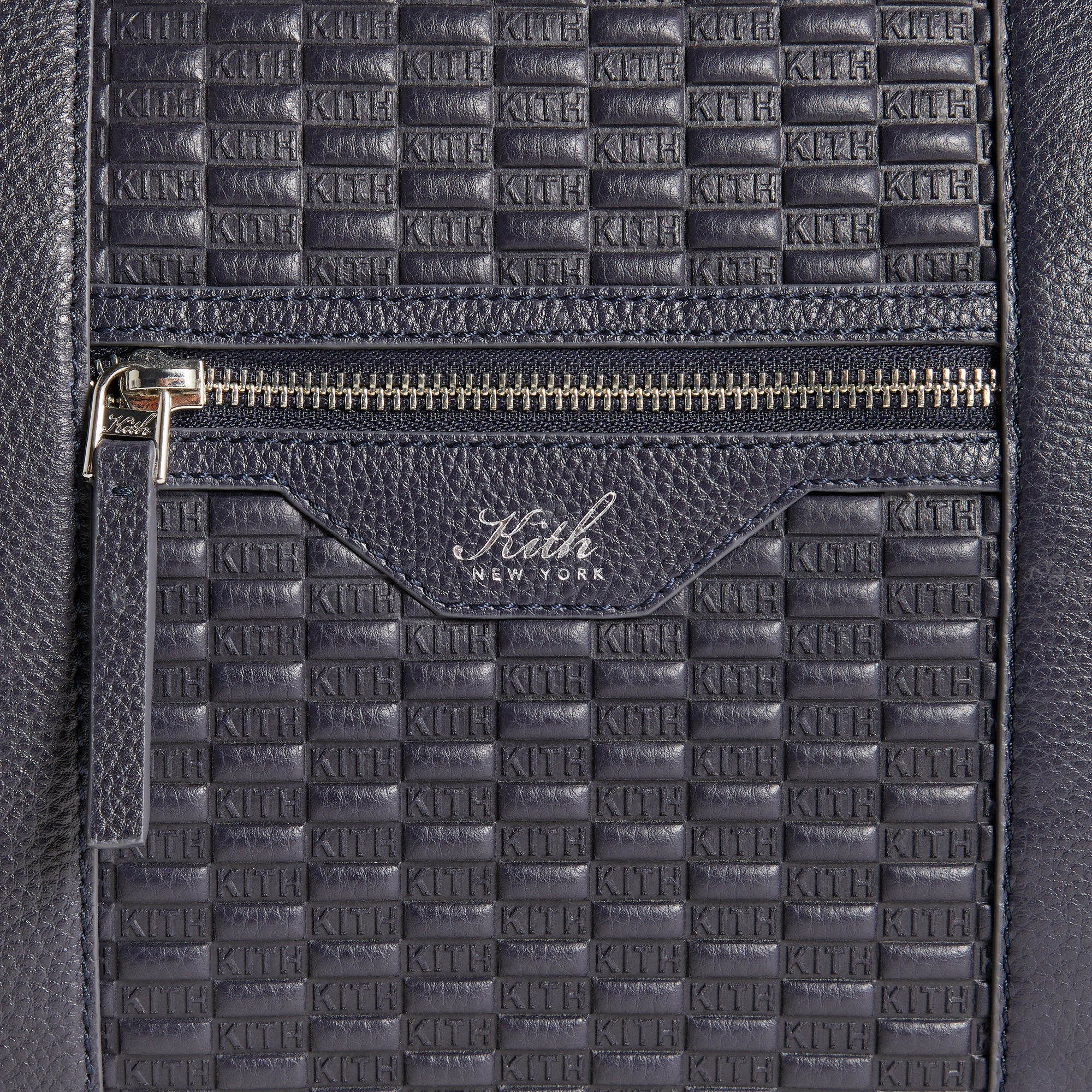 Kith Monogram Tumbled Leather Traveler K40 Duffle Bag - Ink – Kith