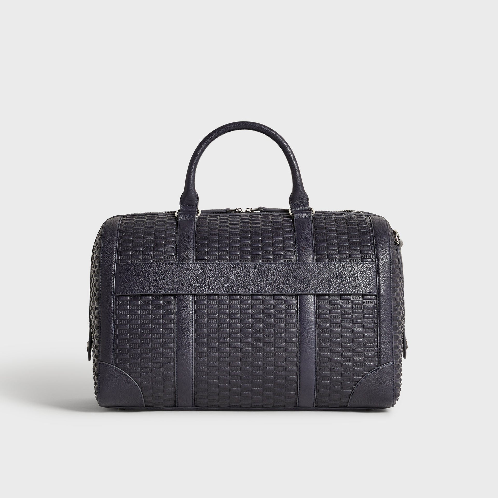 Kith Monogram Tumbled Leather Traveler K40 Duffle Bag - Ink