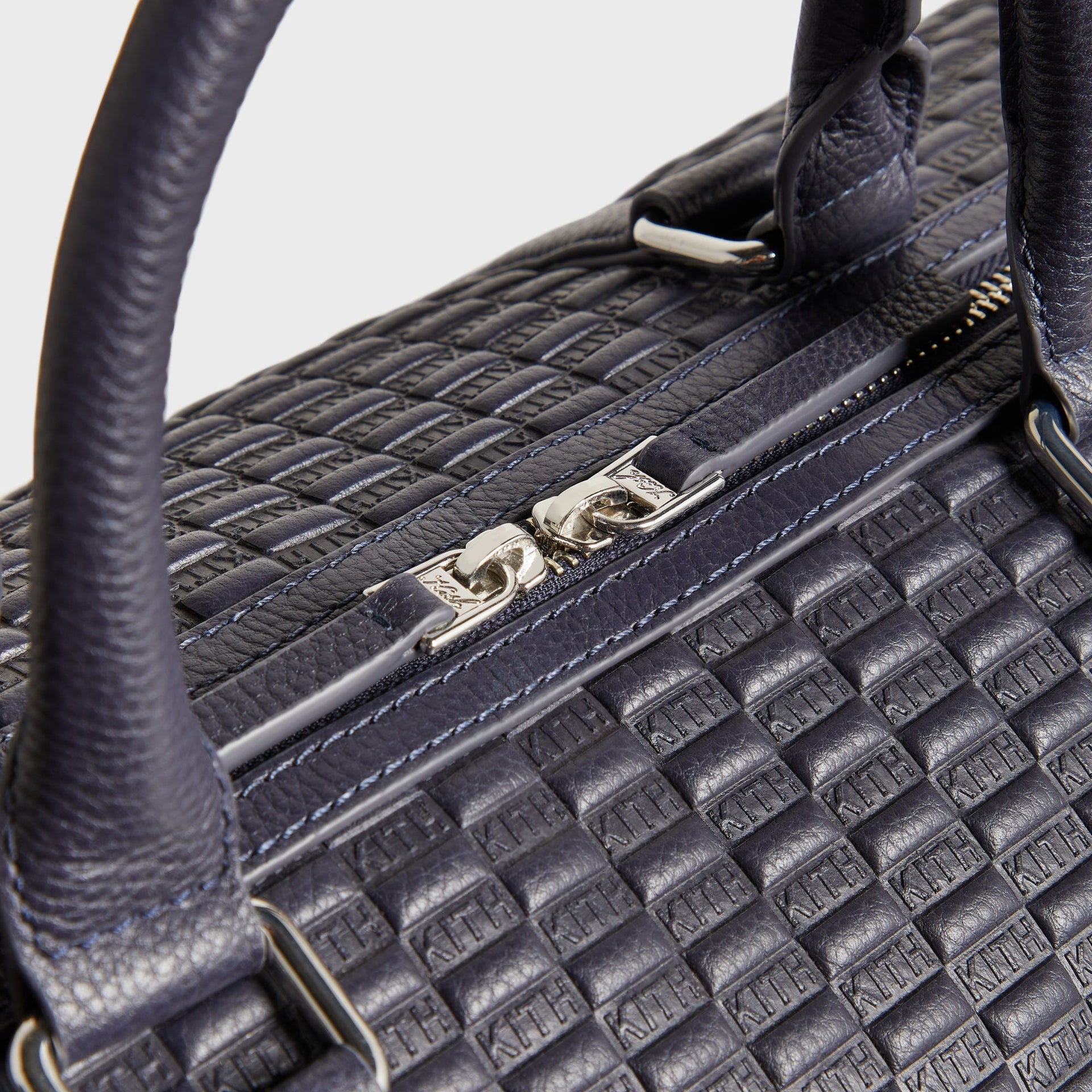 Kith Monogram Tumbled Leather Traveler K40 Duffle Bag - Ink - PH