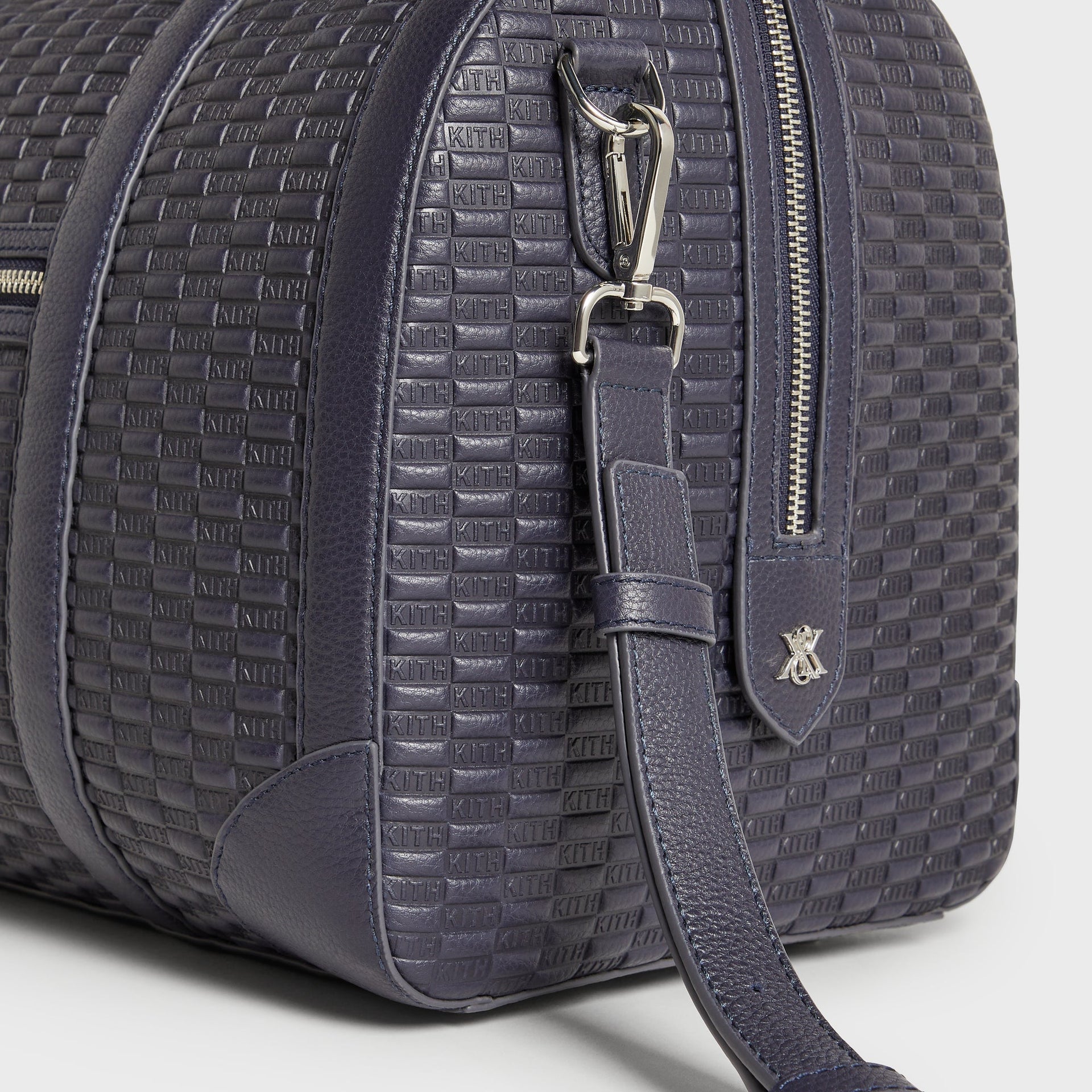 Kith Monogram Tumbled Leather Traveler K40 Duffle Bag - Ink - PH