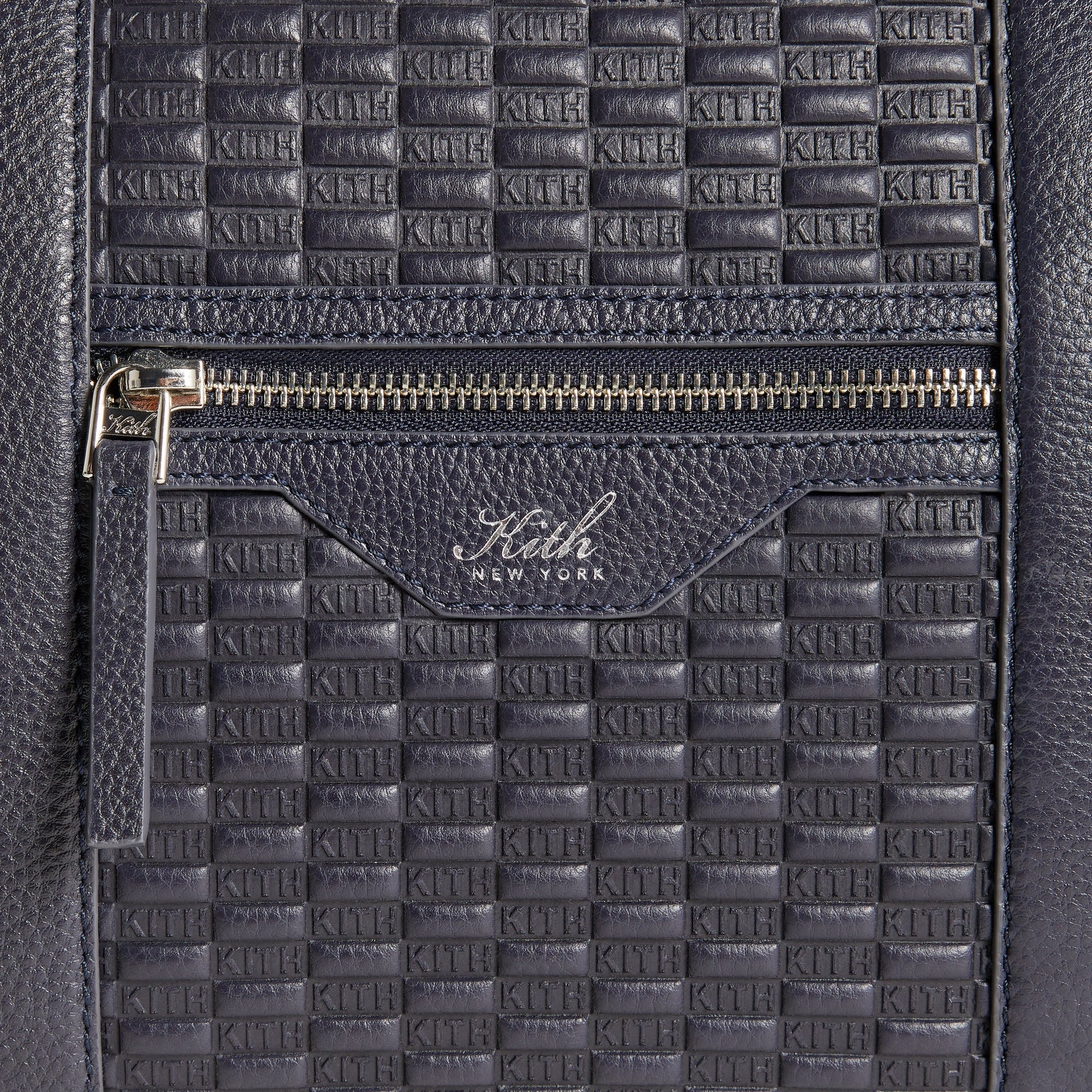 Kith Monogram Tumbled Leather Traveler K40 Duffle Bag - Ink - PH