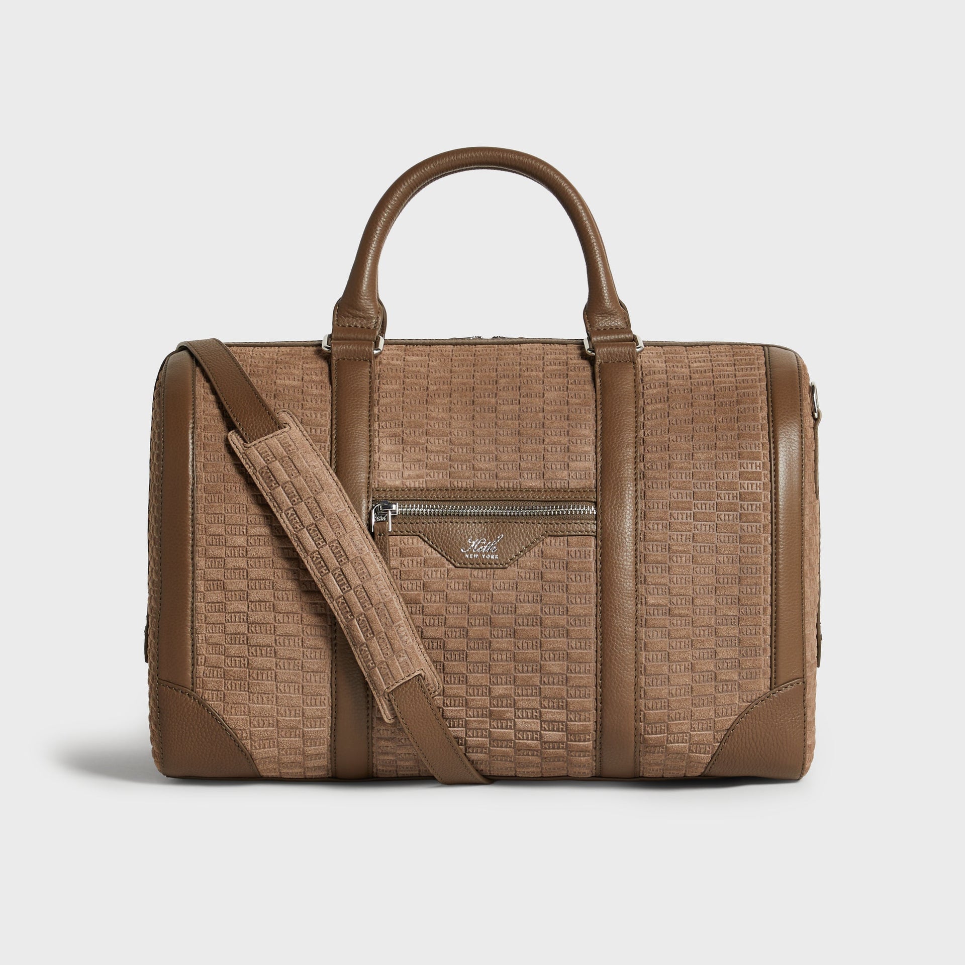 Kith Monogram Suede Traveler K40 Duffle Bag - Java