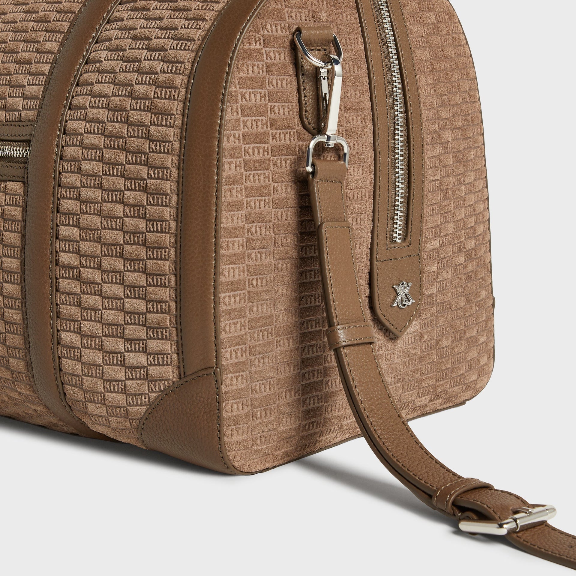 Kith Monogram Suede Traveler K40 Duffle Bag - Java