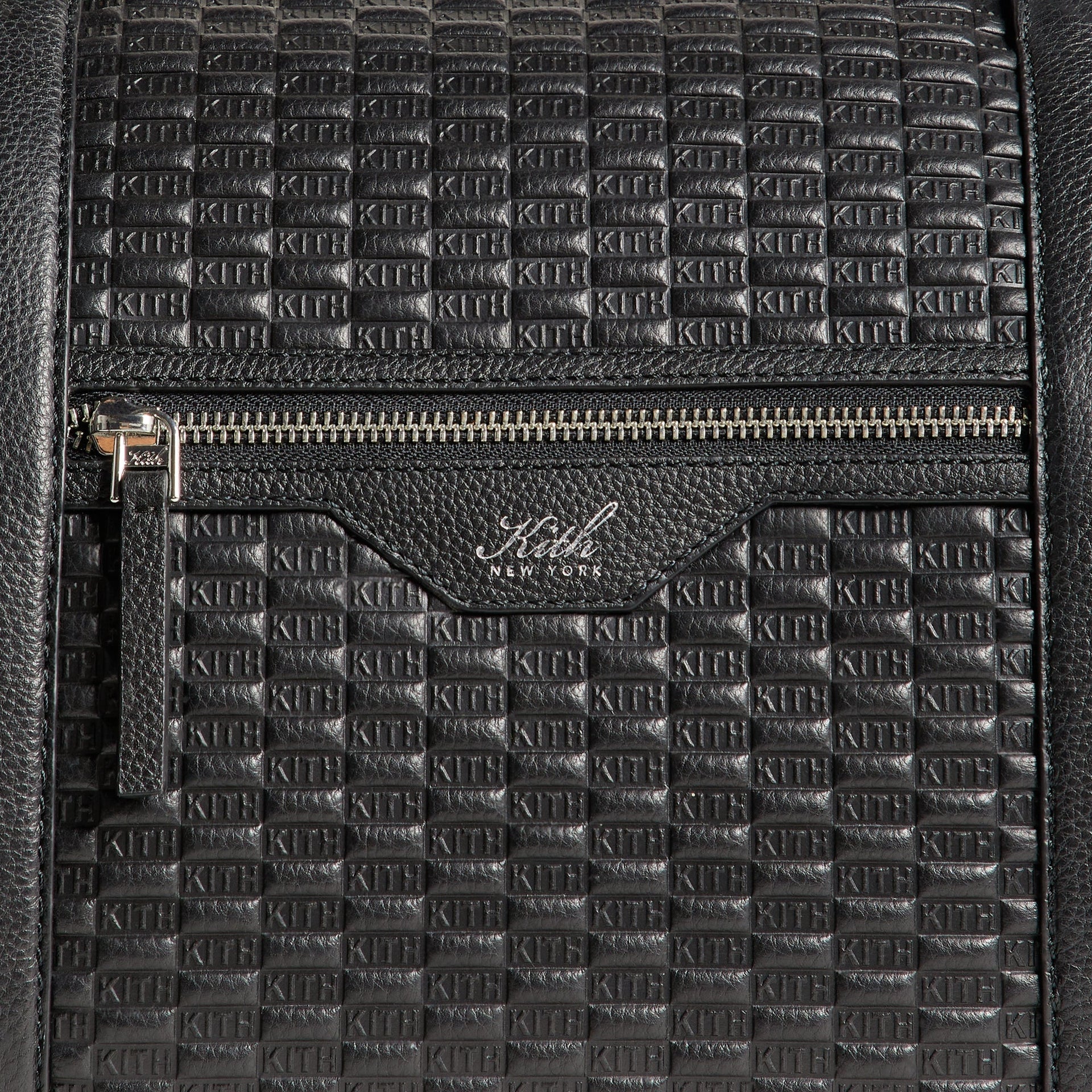 Kith Monogram Tumbled Leather Traveler K55 Duffle Bag - Black - PH
