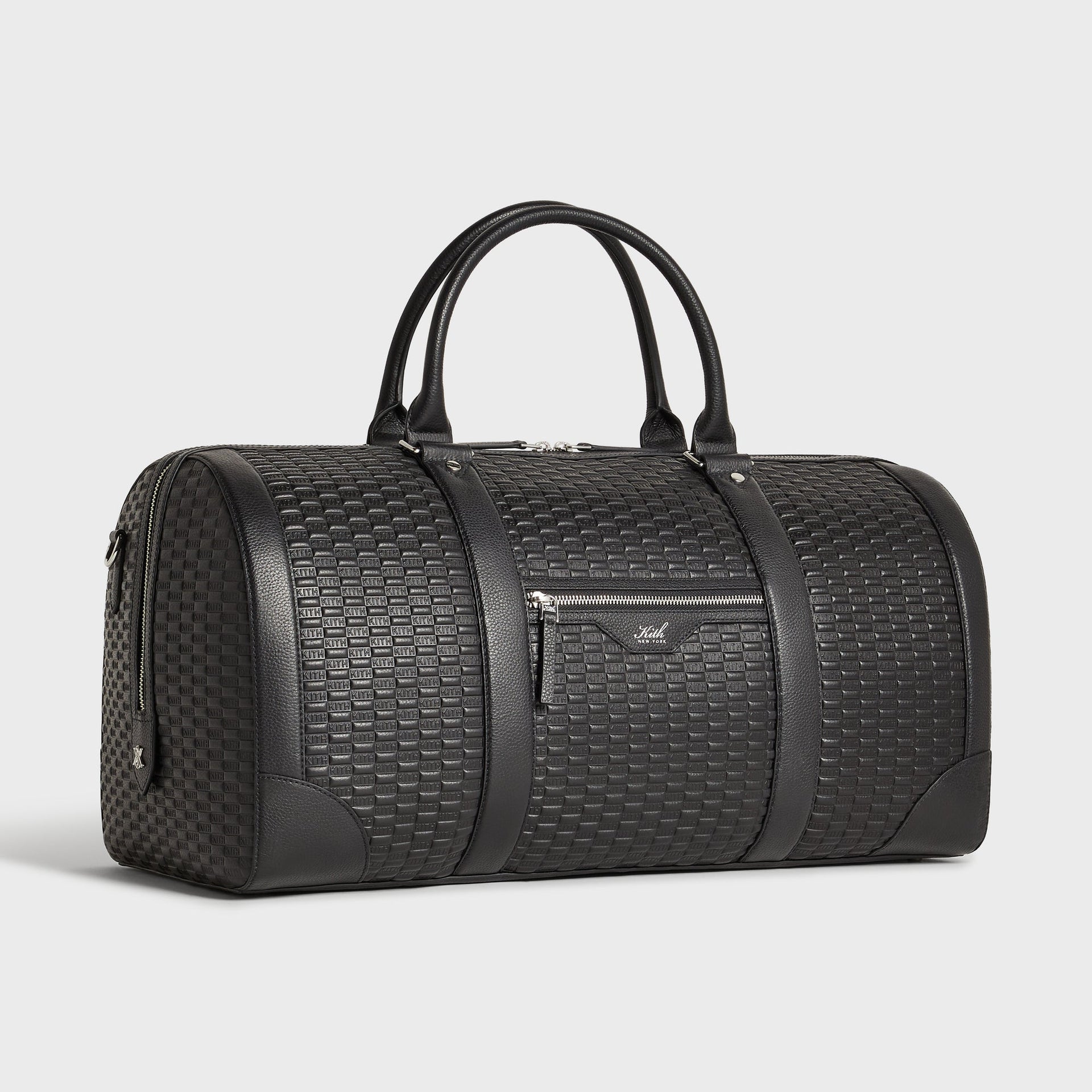 Kith Monogram Tumbled Leather Traveler K55 Duffle Bag - Black - PH