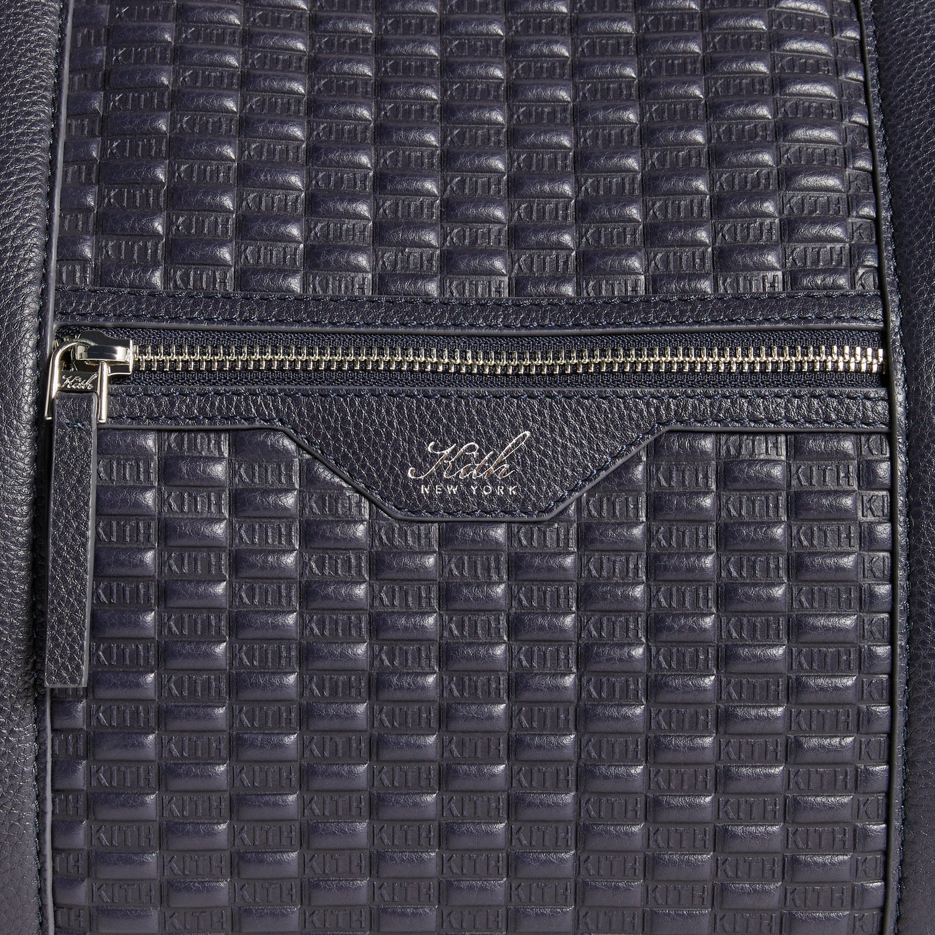 Kith Monogram Tumbled Leather Traveler K55 Duffle Bag - Ink - PH