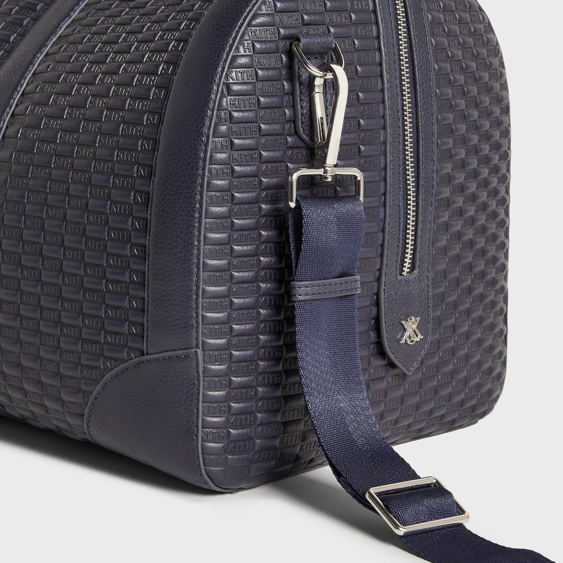 Kith Monogram Tumbled Leather Traveler K55 Duffle Bag - Ink - PH
