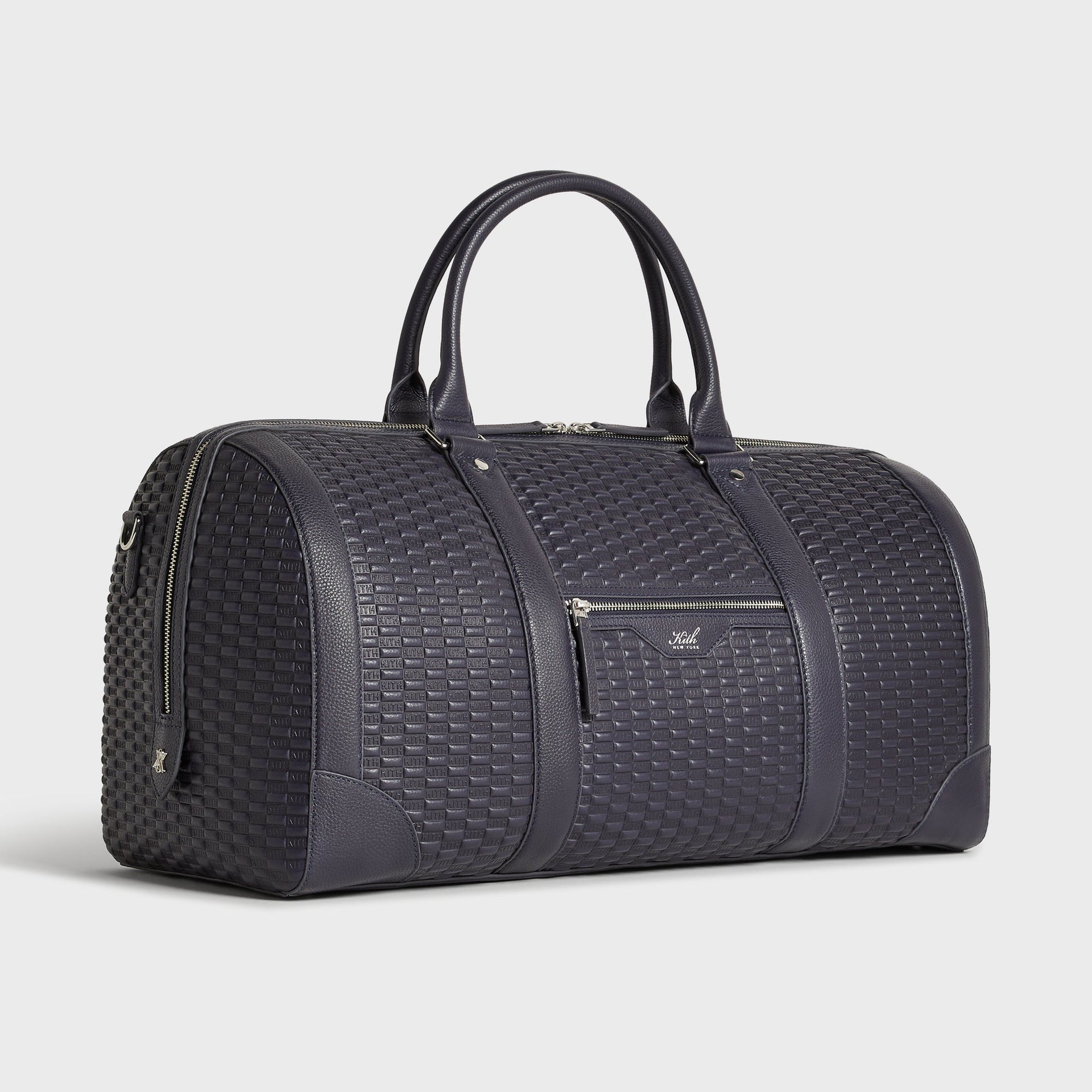 Kith Monogram Tumbled Leather Traveler K55 Duffle Bag - Ink - PH