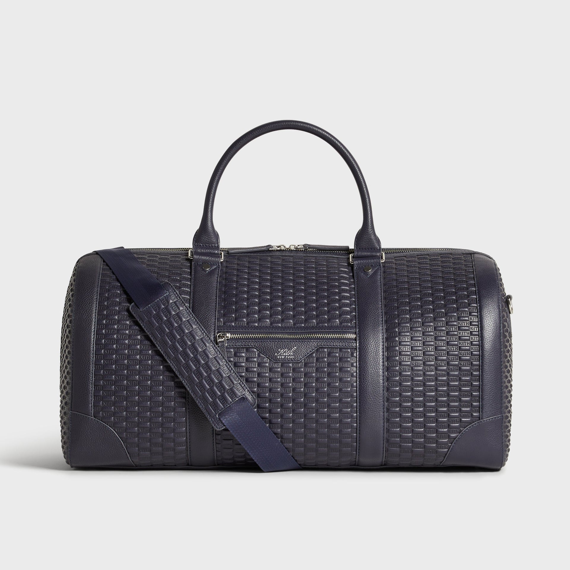 Kith Monogram Tumbled Leather Traveler K55 Duffle Bag - Ink - PH
