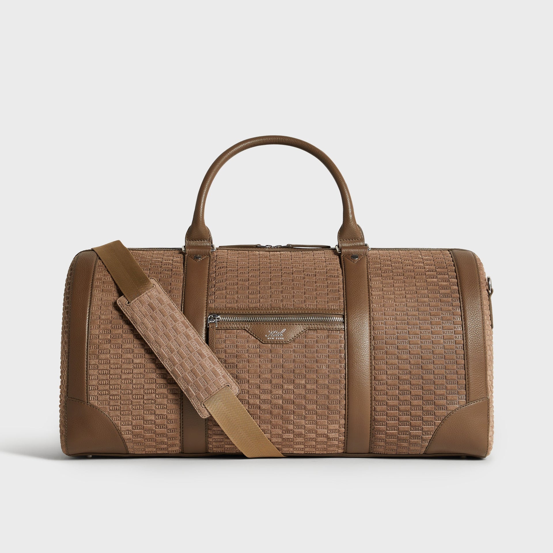 Kith Monogram Suede Traveler K55 Duffle Bag - Java