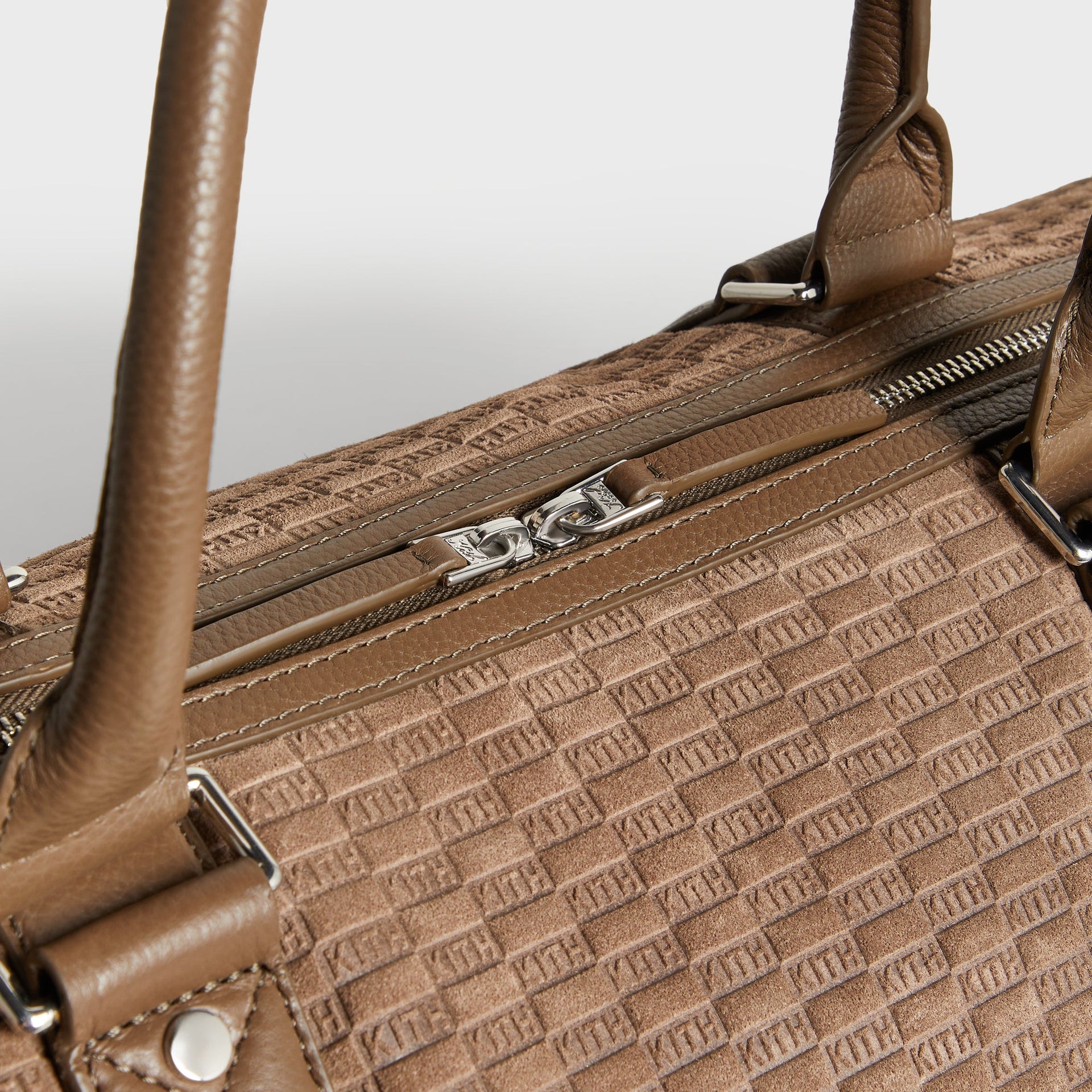 Kith Monogram Suede Traveler K55 Duffle Bag - Java
