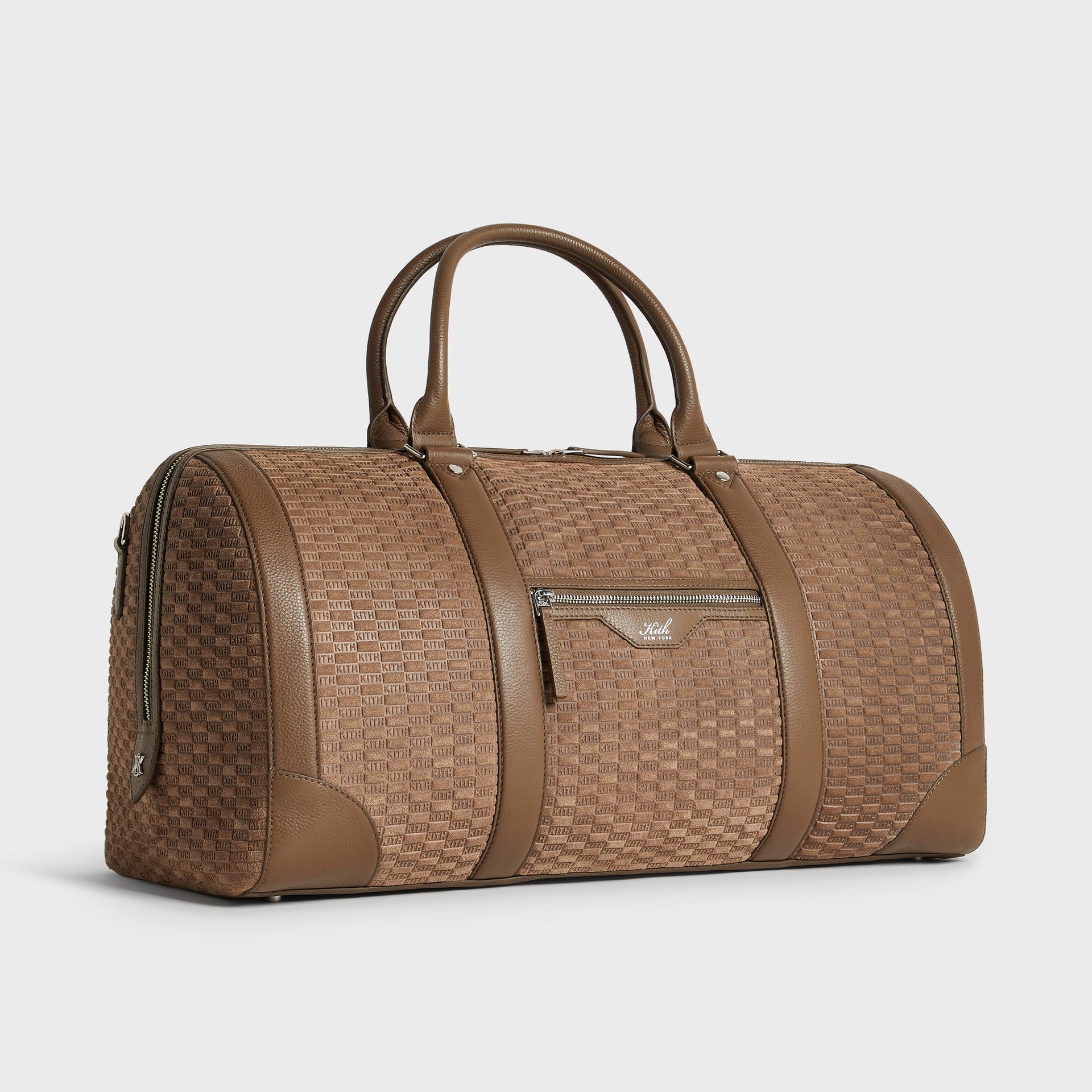 Kith Monogram Suede Traveler K55 Duffle Bag - Java