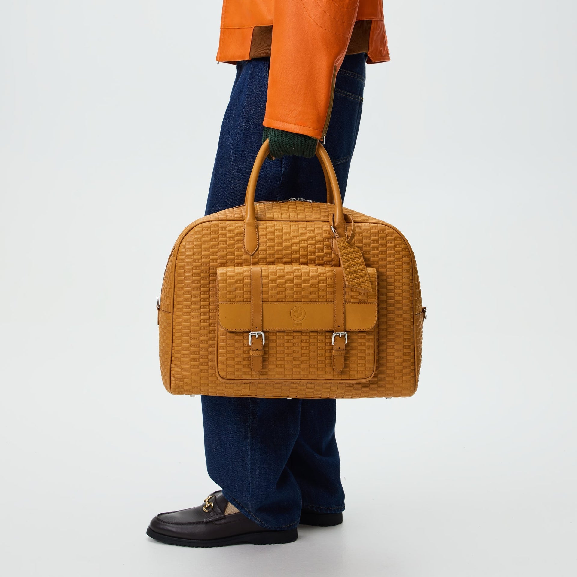 Kith for BMW Leather Overnight Bag - Camel - PH