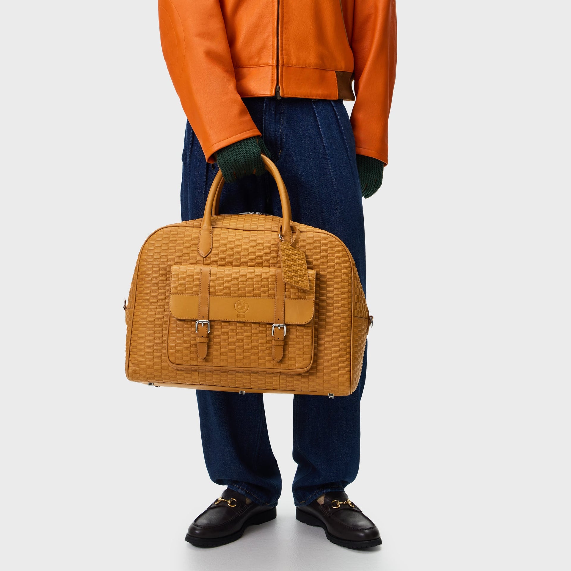 Kith for BMW Leather Overnight Bag - Camel