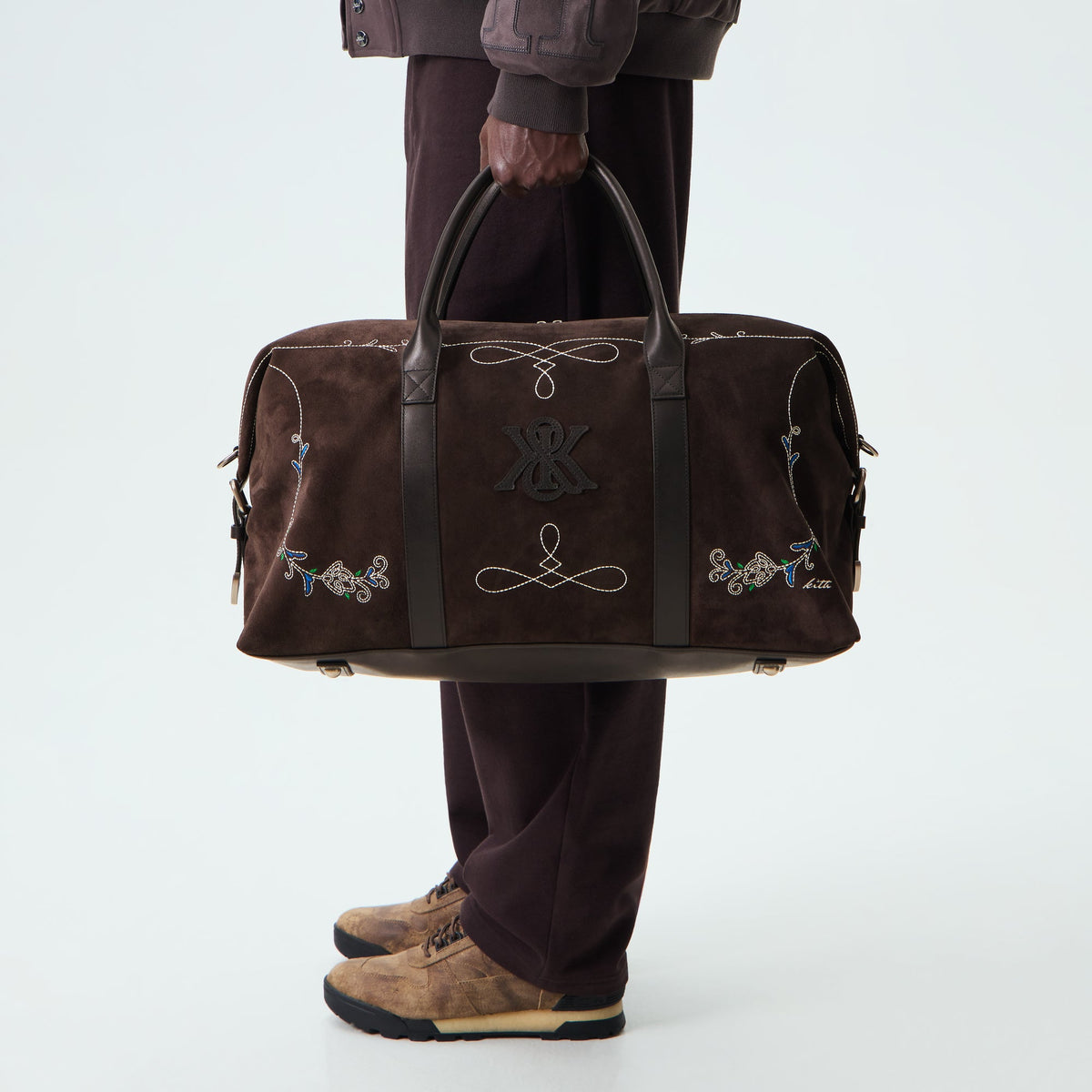 Kith Duffle Suede Leather Bag - Kindling