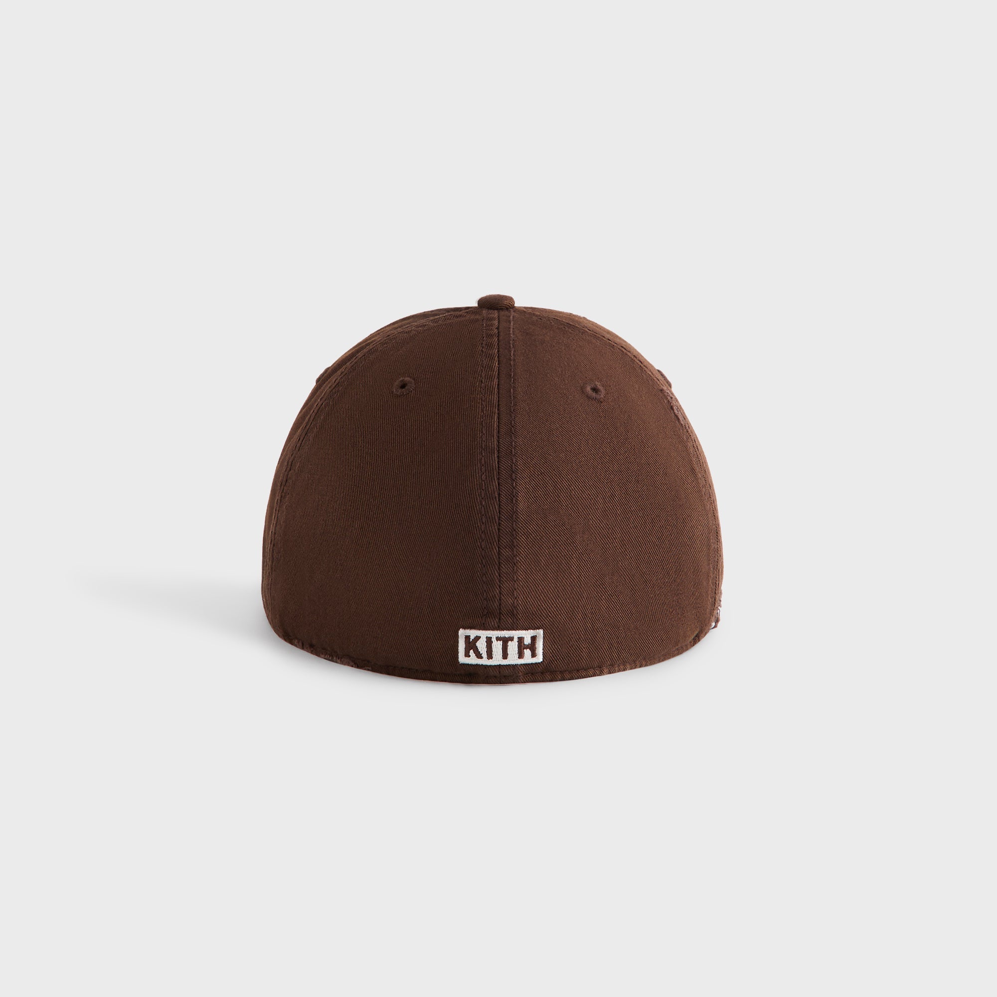 Kith レザー ロゴキャップ ブラウン Kith & '47 for the MLB New York Yankees Washed Franchise LS Cap