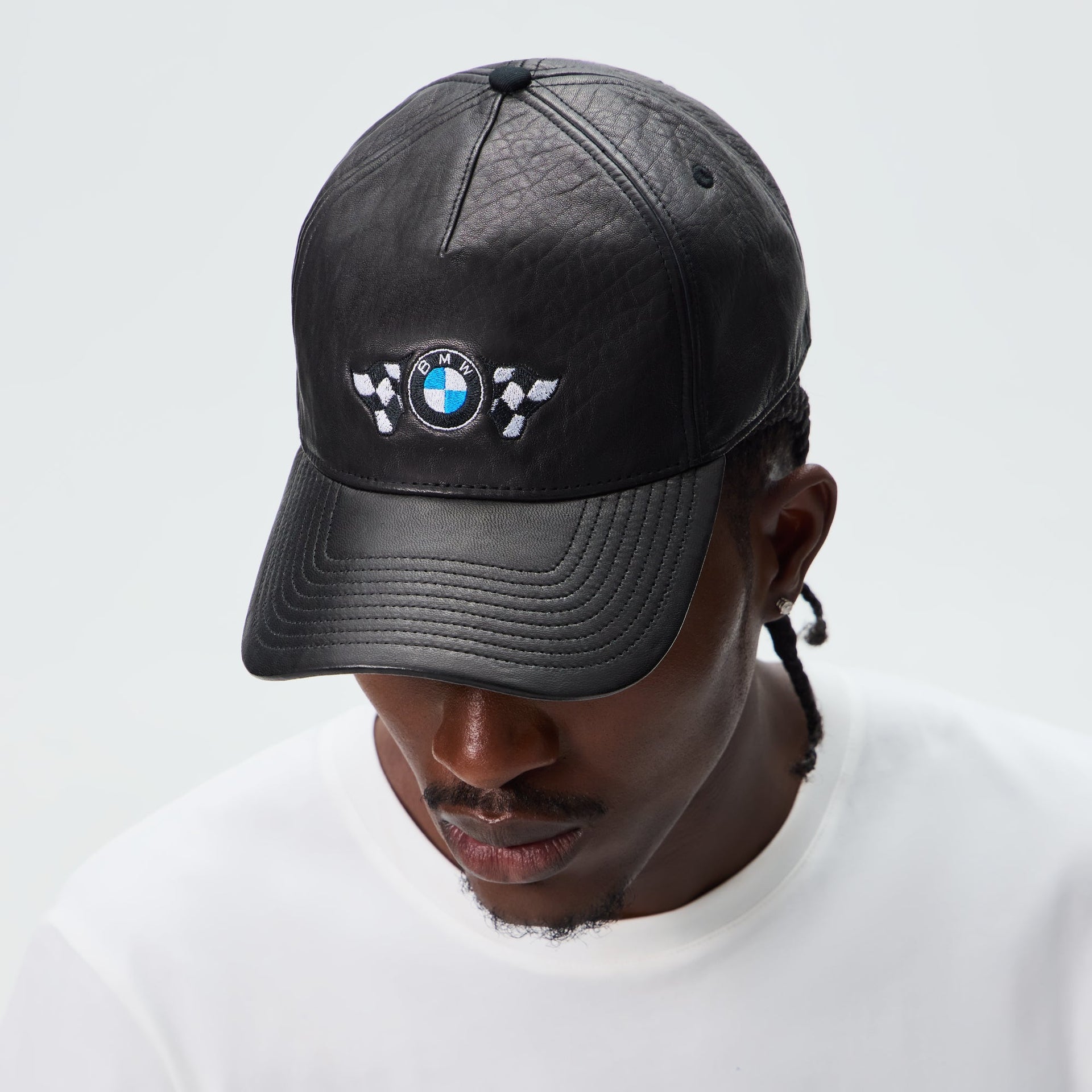 Kith for BMW Leather Bay Low Pinch Crown Cap - Black - PH