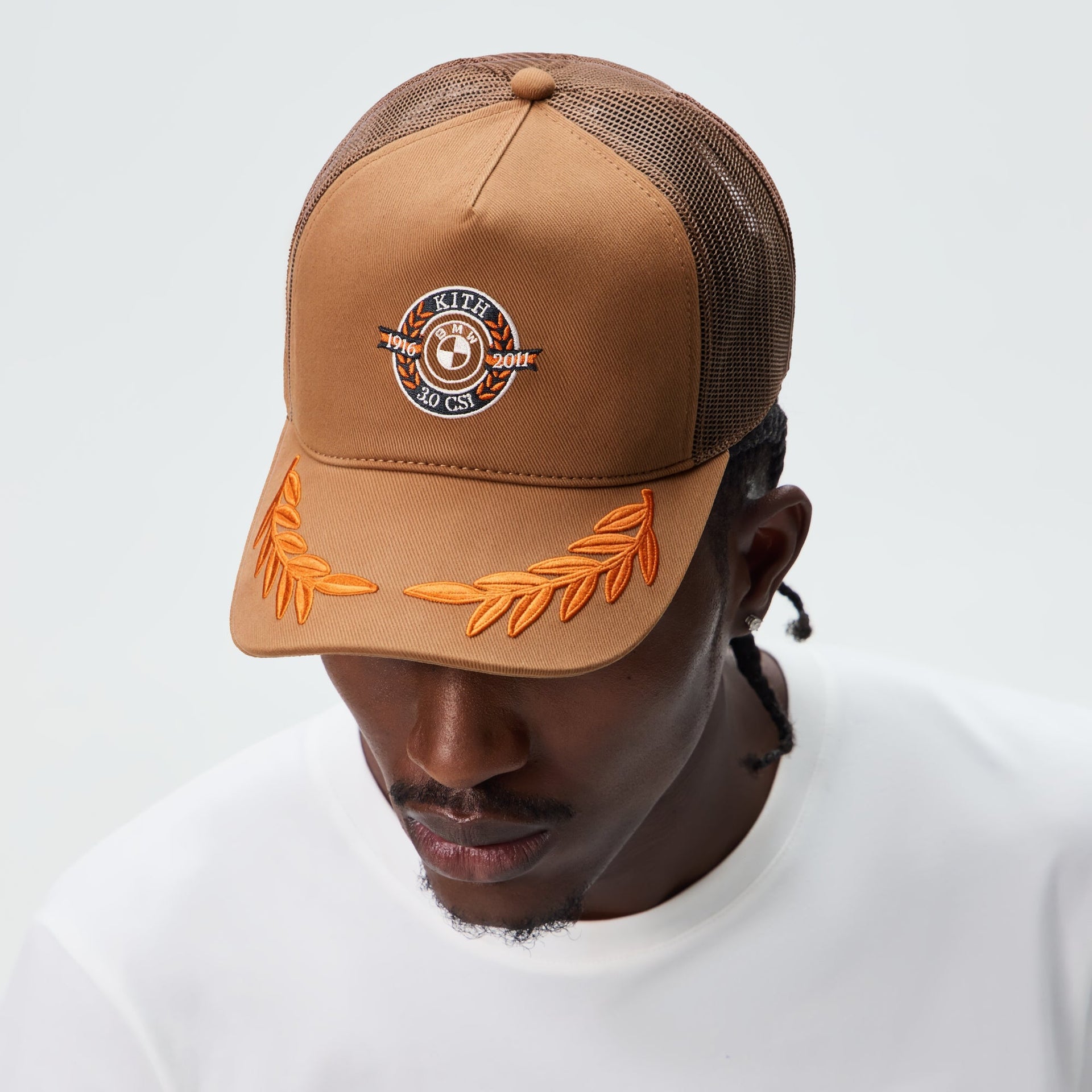Kith for BMW Podium Brushed Twill Relaxed Trucker Cap - Desert - PH