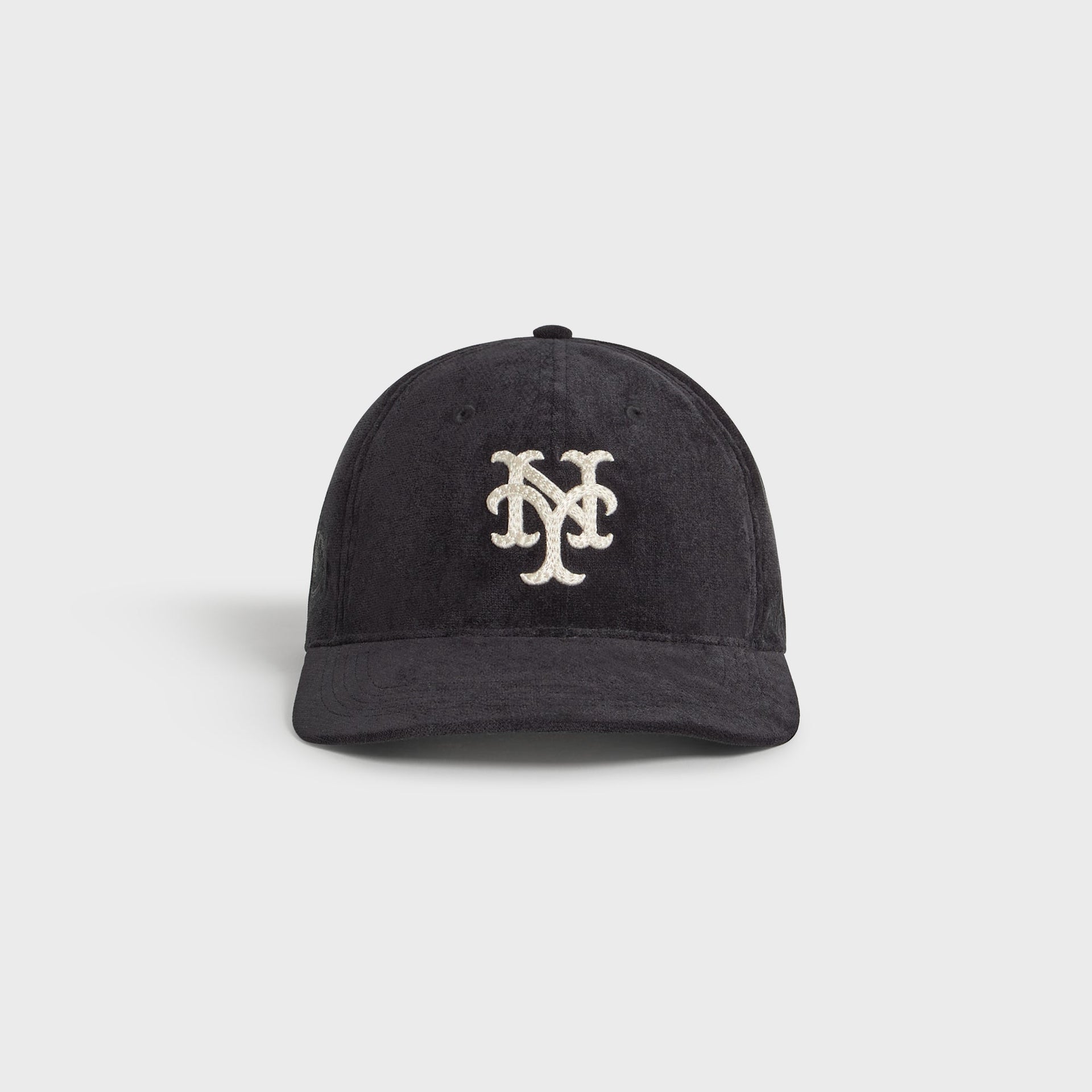Kith & '47 for the New York Mets Lightweight Sueded Velour Long Bill Cap - Black - PH