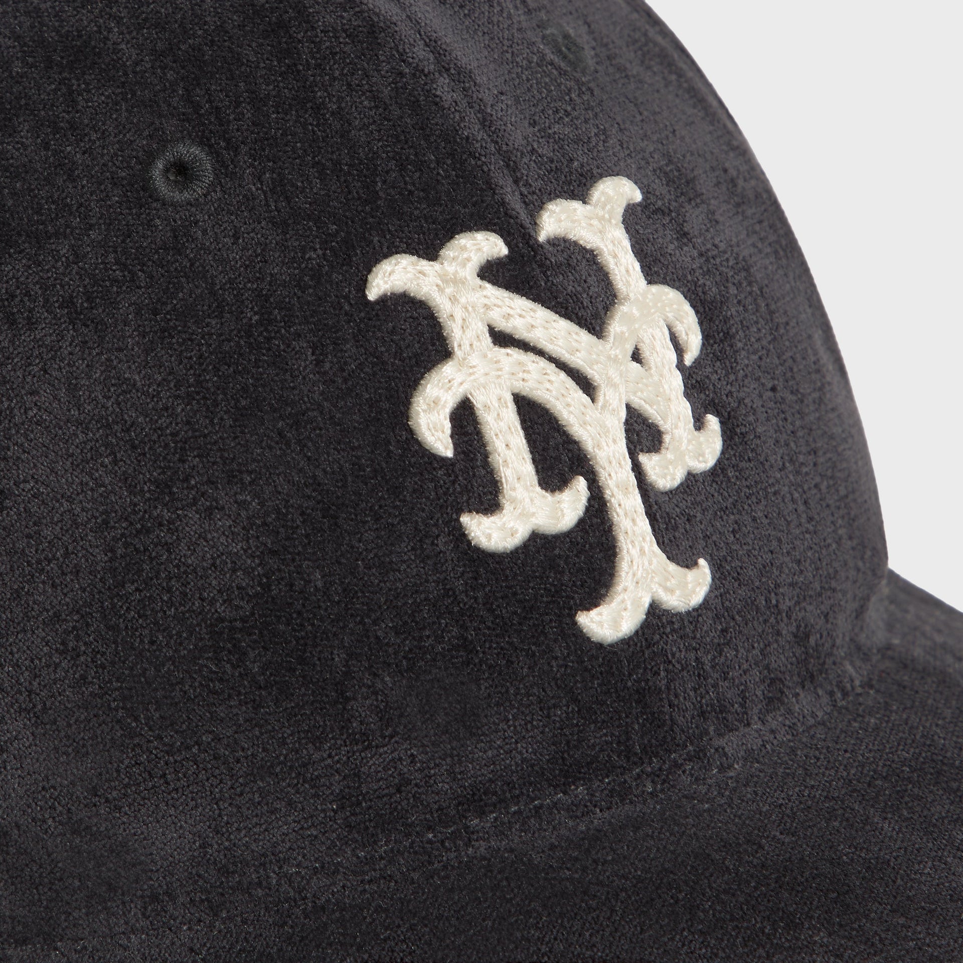 Kith & '47 for the New York Mets Lightweight Sueded Velour Long Bill Cap - Black