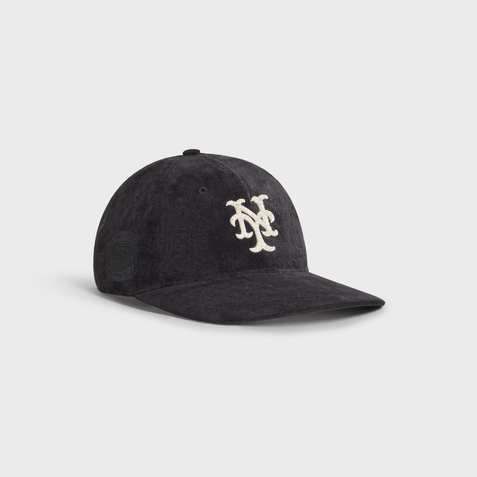 Kith & '47 for the New York Mets Lightweight Sueded Velour Long Bill Cap - Black - PH