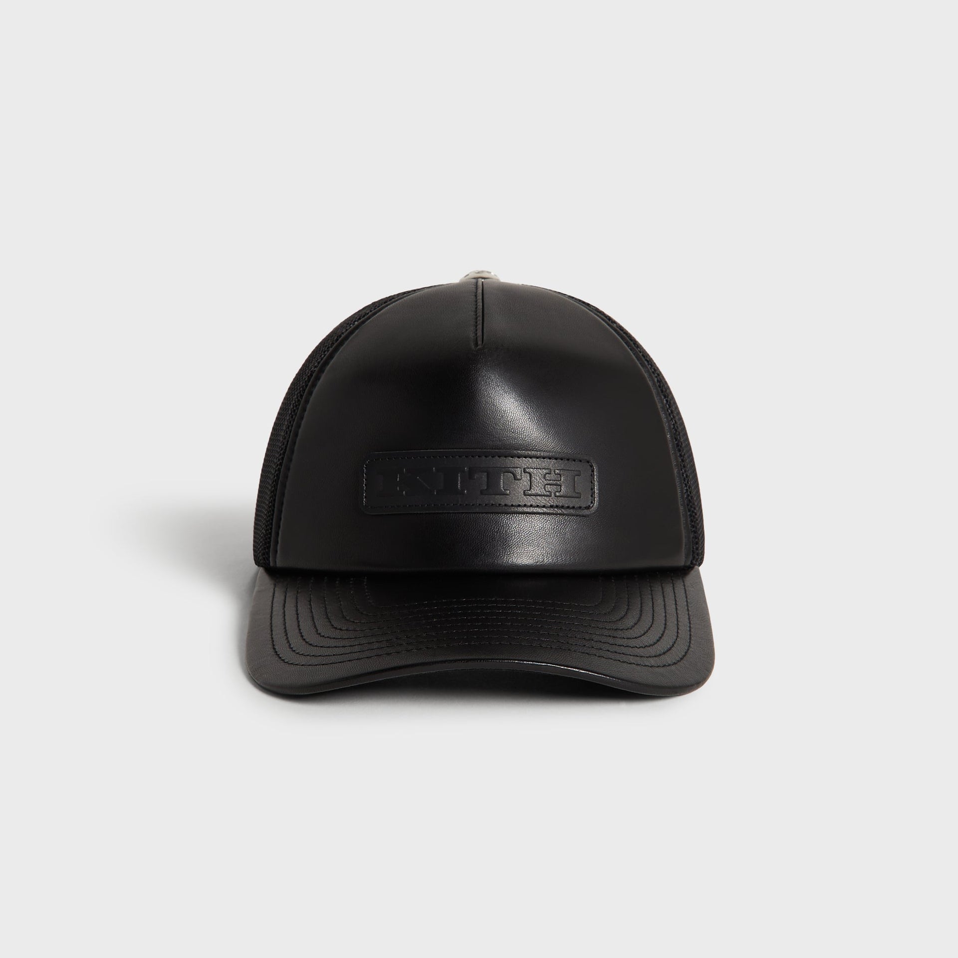 Kith Smooth Leather Nolan Trucker Hat - Black - PH