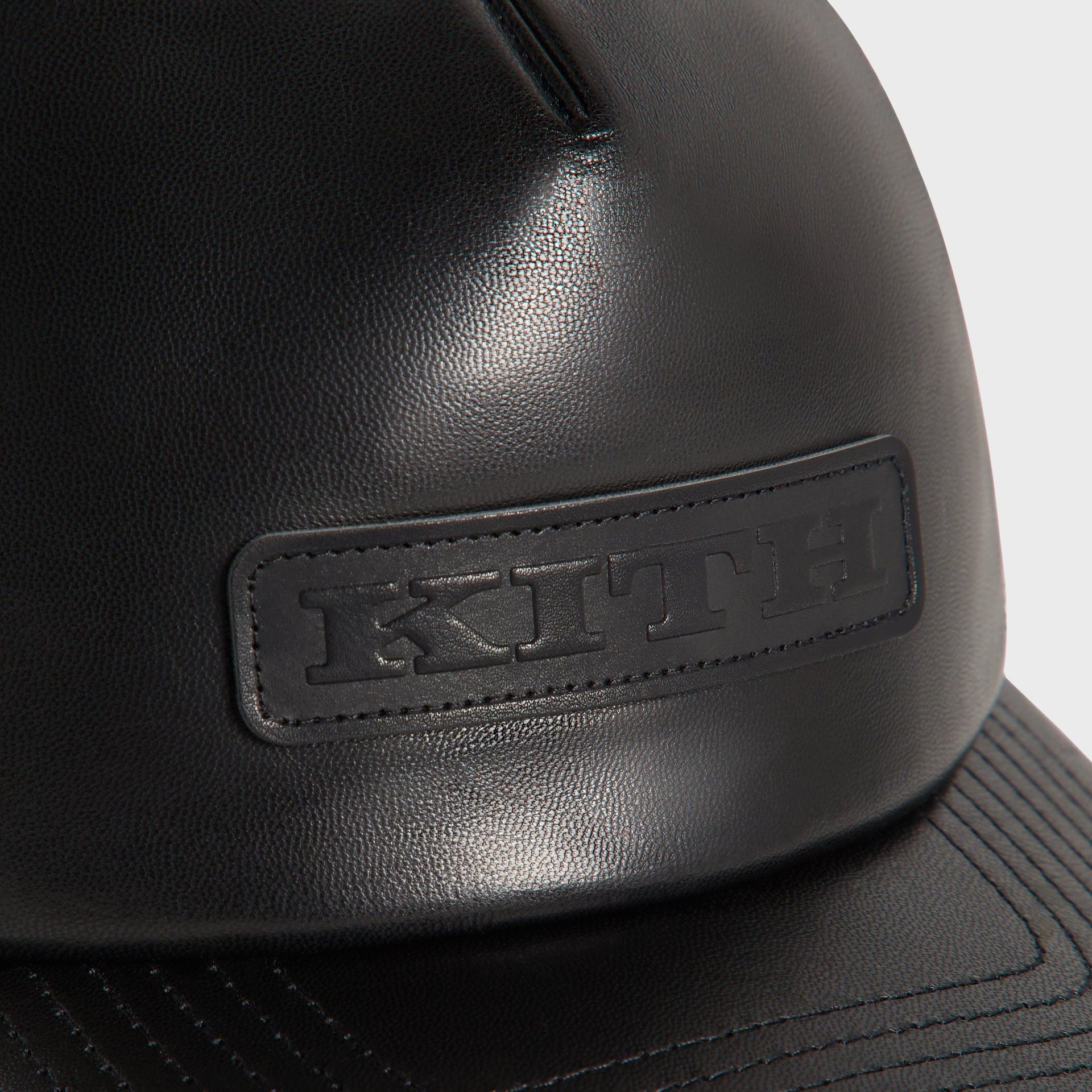 Kith Smooth Leather Nolan Trucker Hat - Black - PH