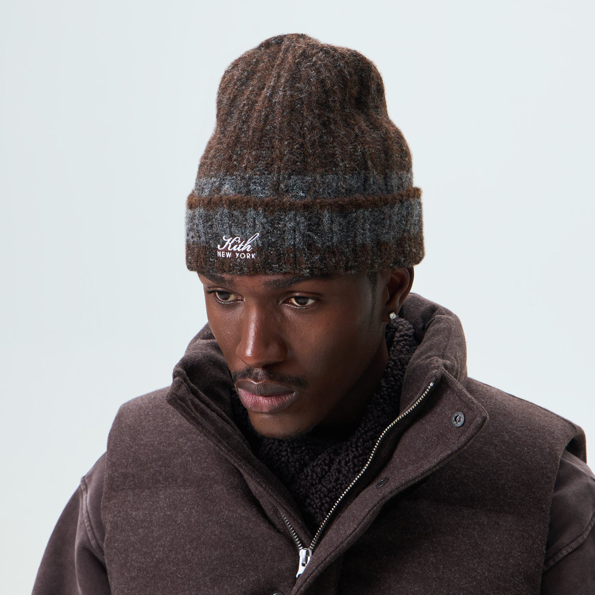 Kith Hairy Wool Redwood Beanie - Hickory