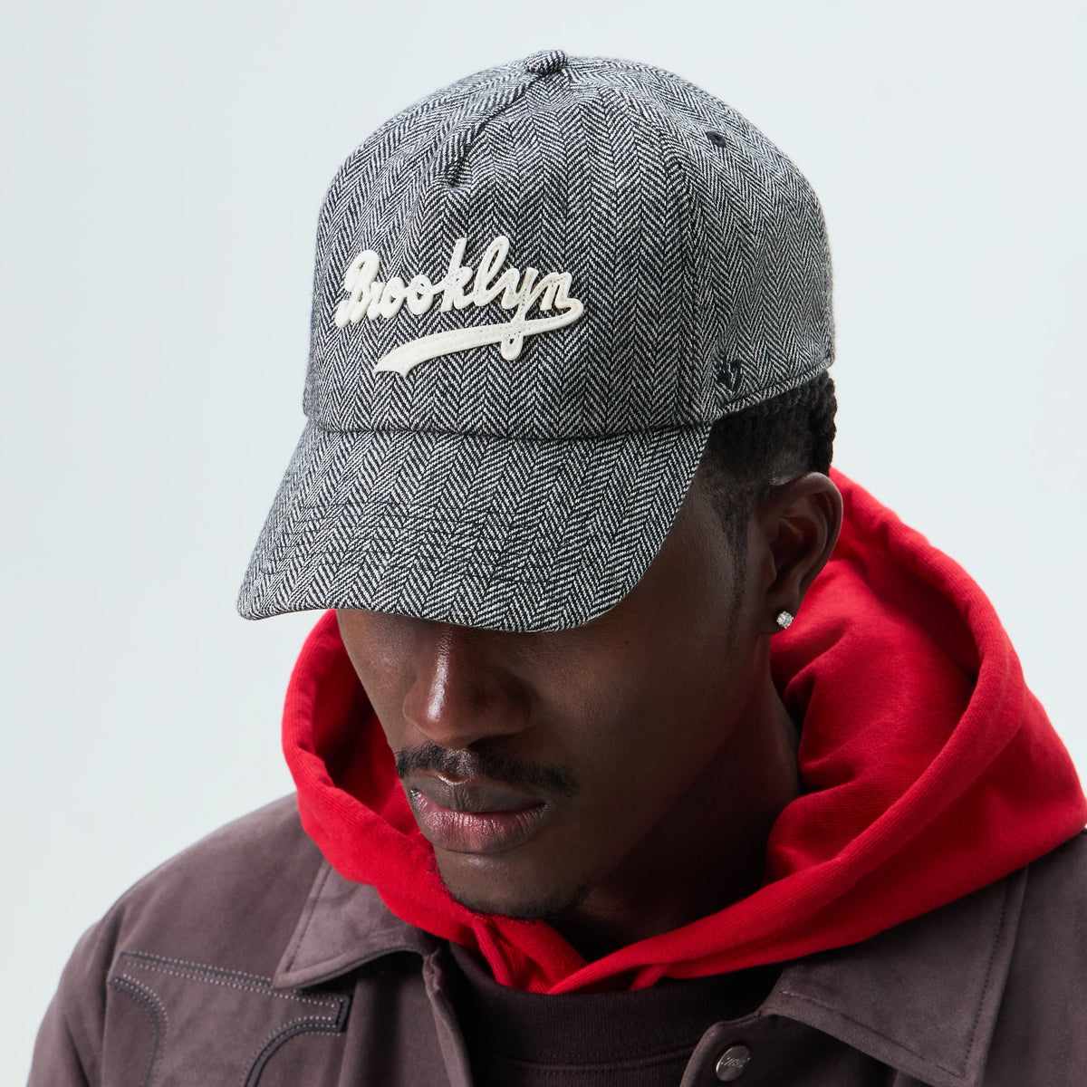 Kith & '47 for the Brooklyn Dodgers Herringbone Wool Clean Up Cap - Argon