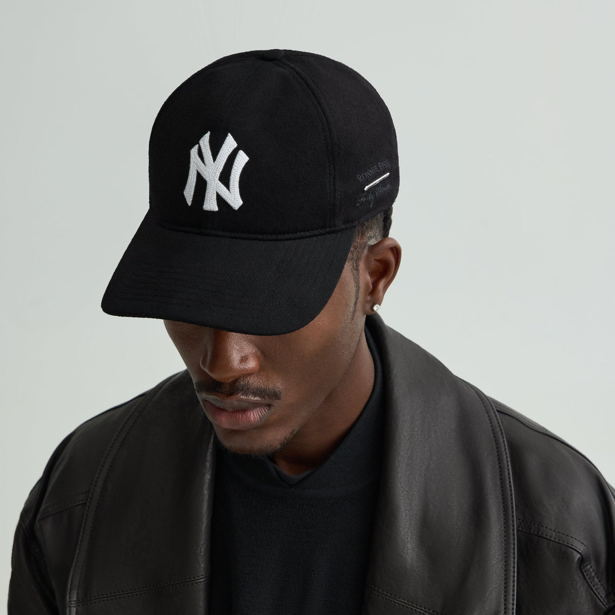 Giorgio Armani & Ronnie Fieg for '47 Wool Deconstructed Franchise LS Fitted Cap - Black