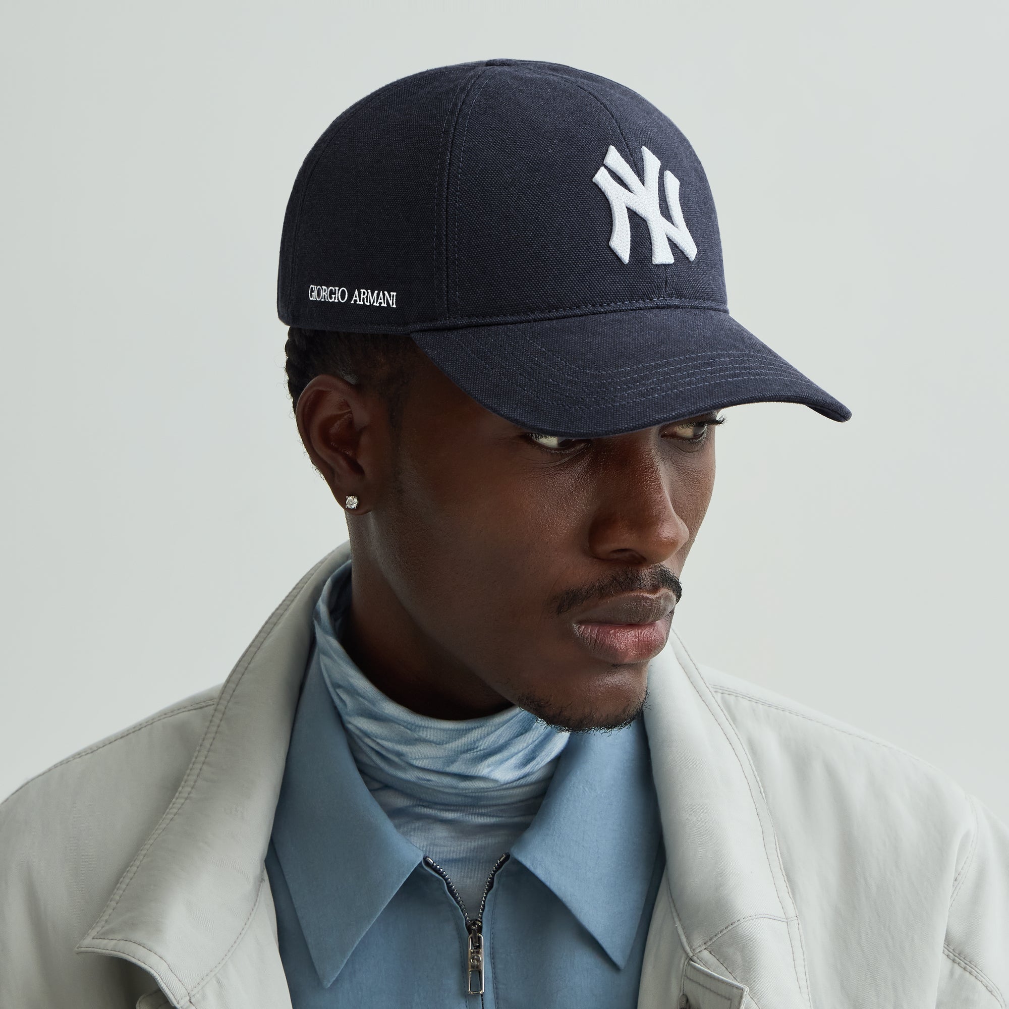 GIORGIO ARMANI 1990s ニット キャスケット 帽子 ネイビー Giorgio Armani & Ronnie Fieg for '47 Duck Canvas Classic Cap