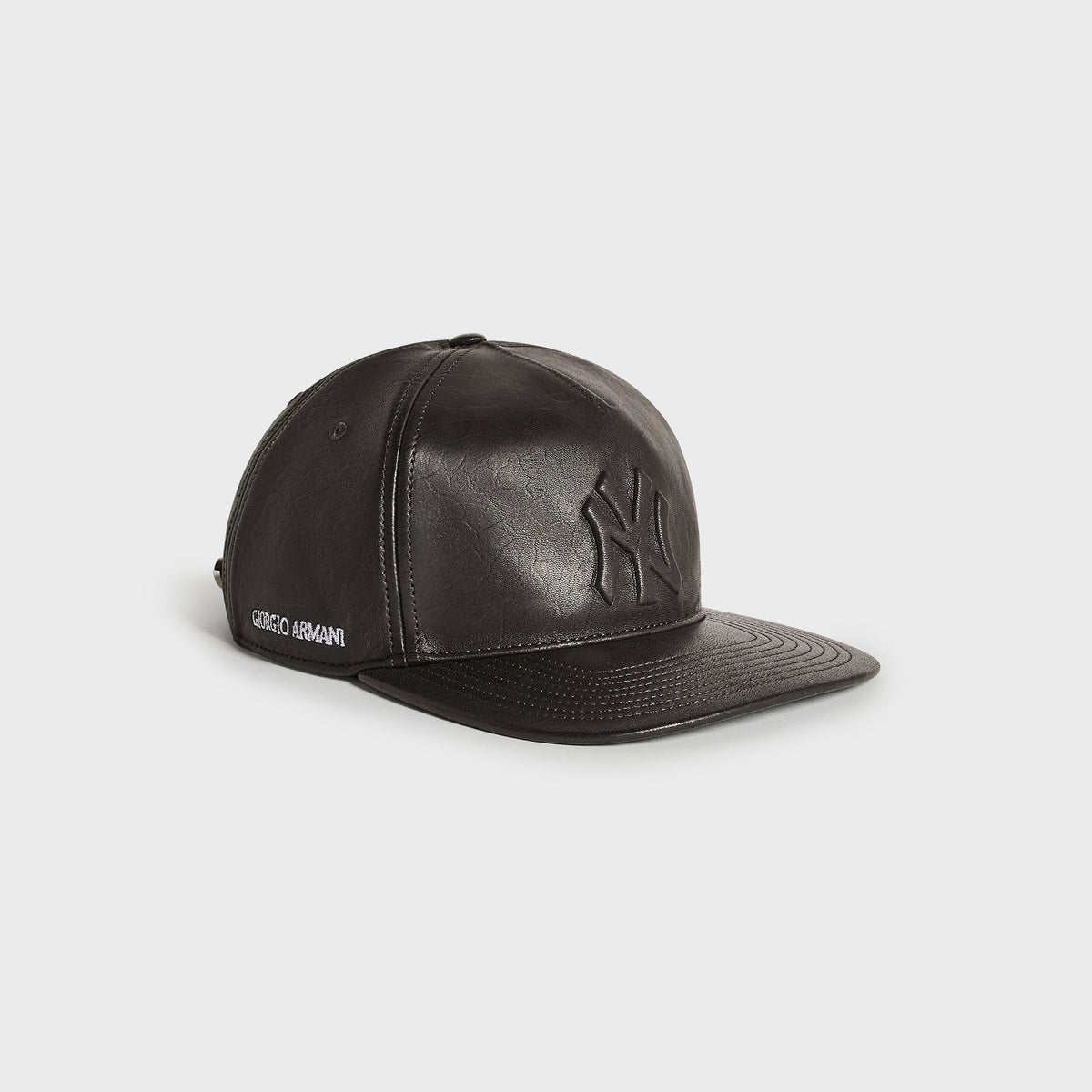 Giorgio Armani & Ronnie Fieg for '47 Soft Leather SL Hitch Cap - Black