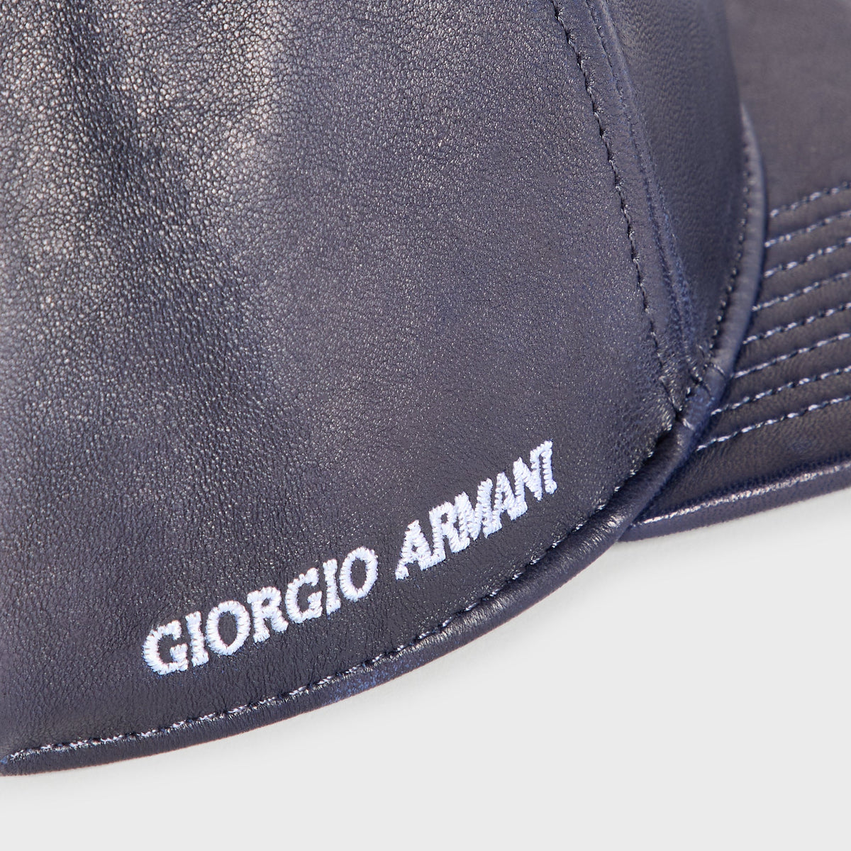 Giorgio Armani & Ronnie Fieg for '47 Soft Leather SL Hitch Cap - Blue Navy