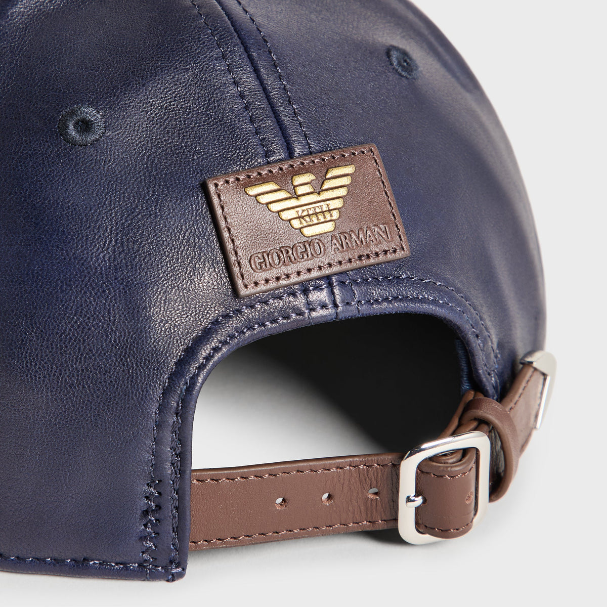 Giorgio Armani & Ronnie Fieg for '47 Soft Leather SL Hitch Cap - Blue Navy