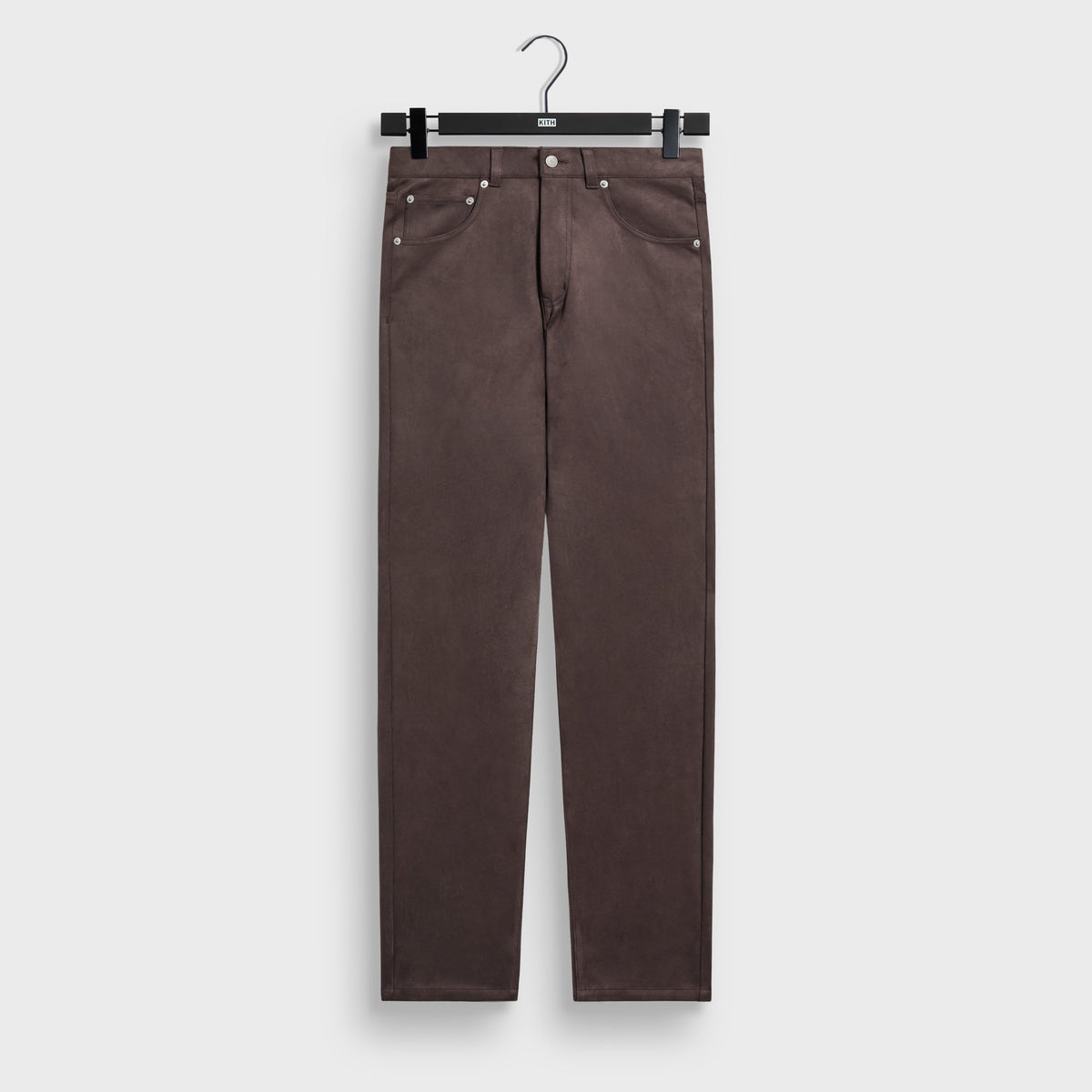 Kith Microsuede Bonded Flannel Webster Chill - Dark Ash