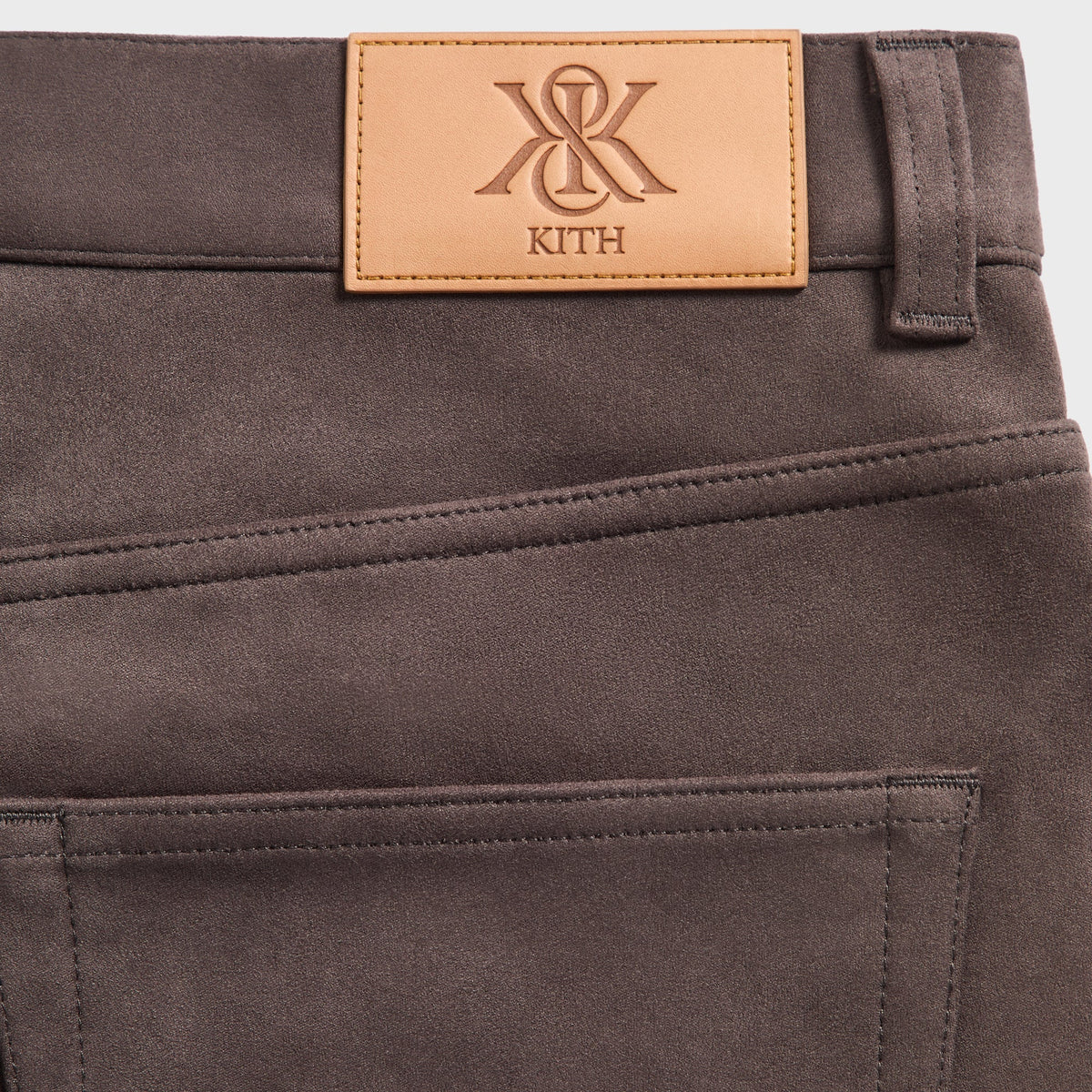 Kith Microsuede Bonded Flannel Webster Chill - Dark Ash