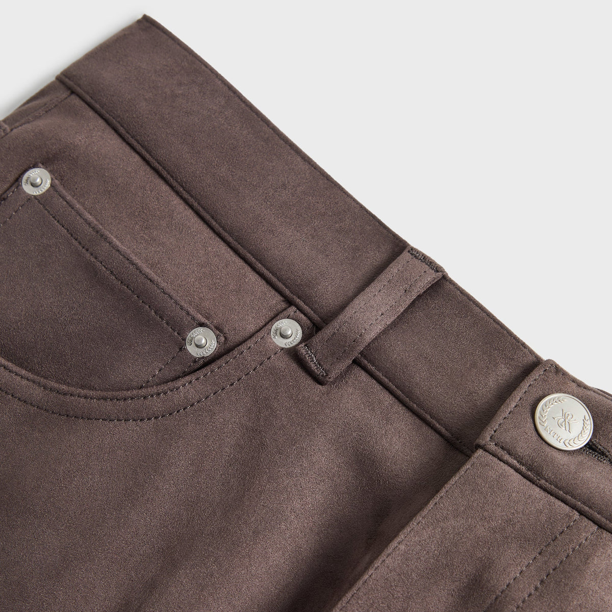 Kith Microsuede Bonded Flannel Webster Chill - Dark Ash