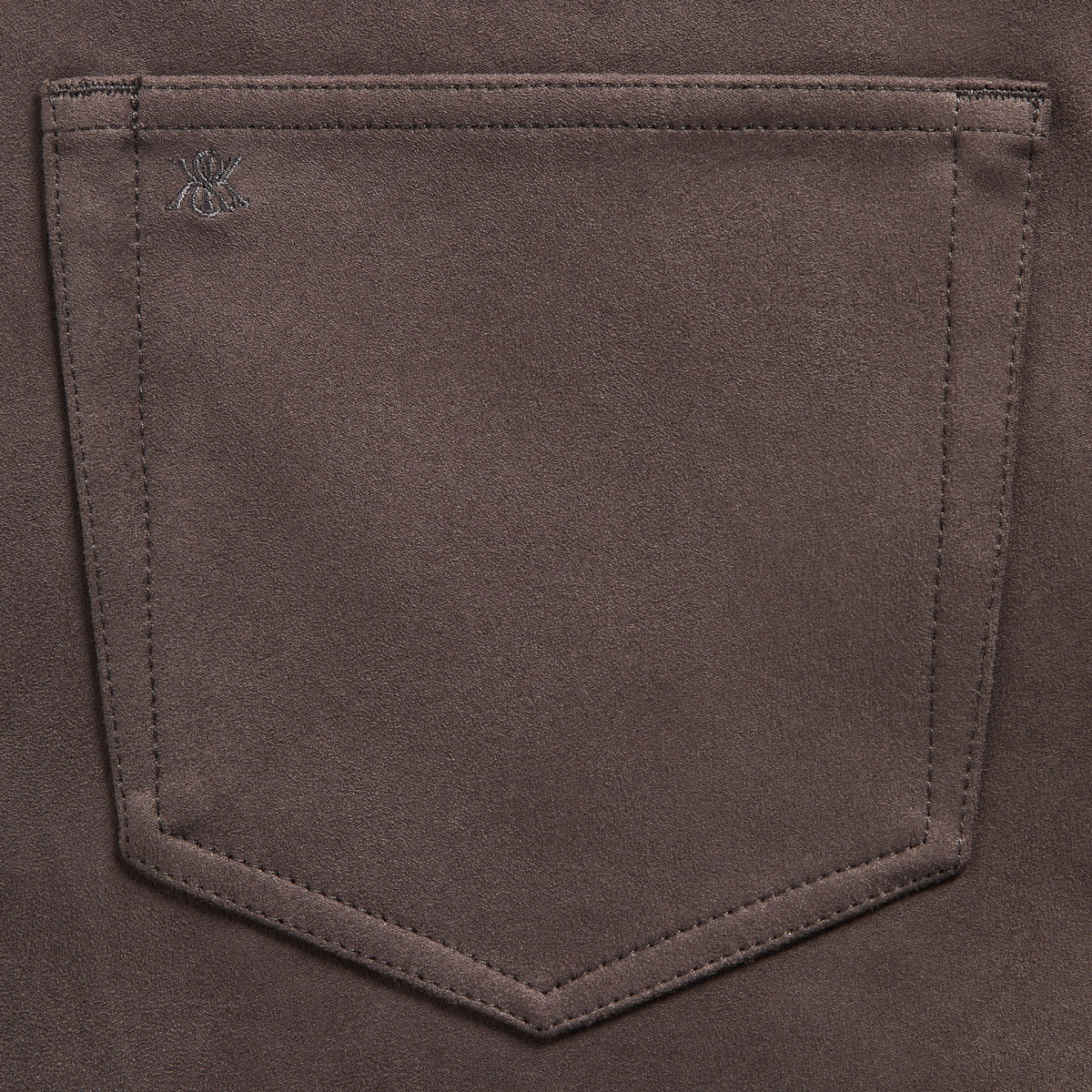 Kith Microsuede Bonded Flannel Webster Chill - Dark Ash