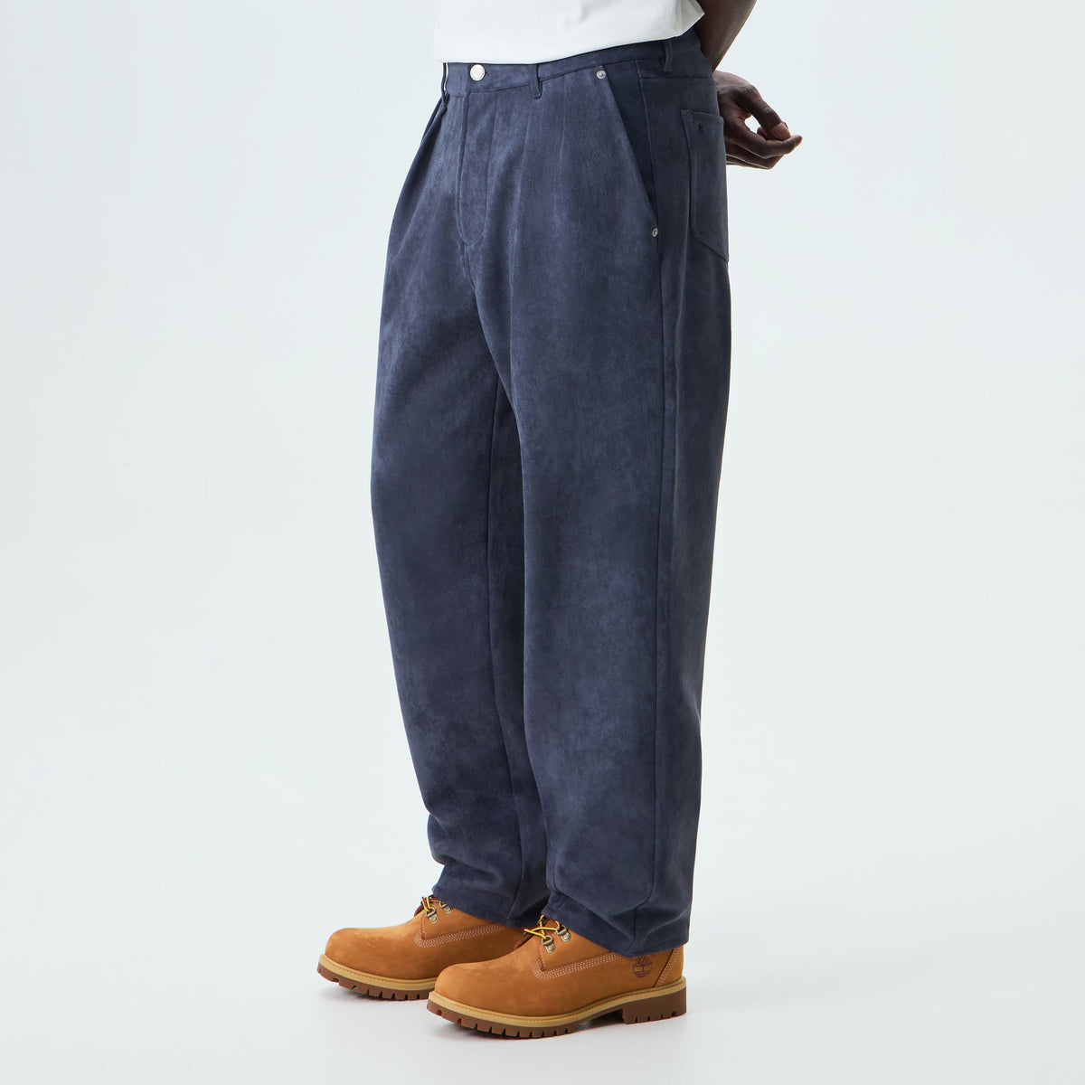Kith Brushed Microsuede Brett Pleated Pant - Torpedo