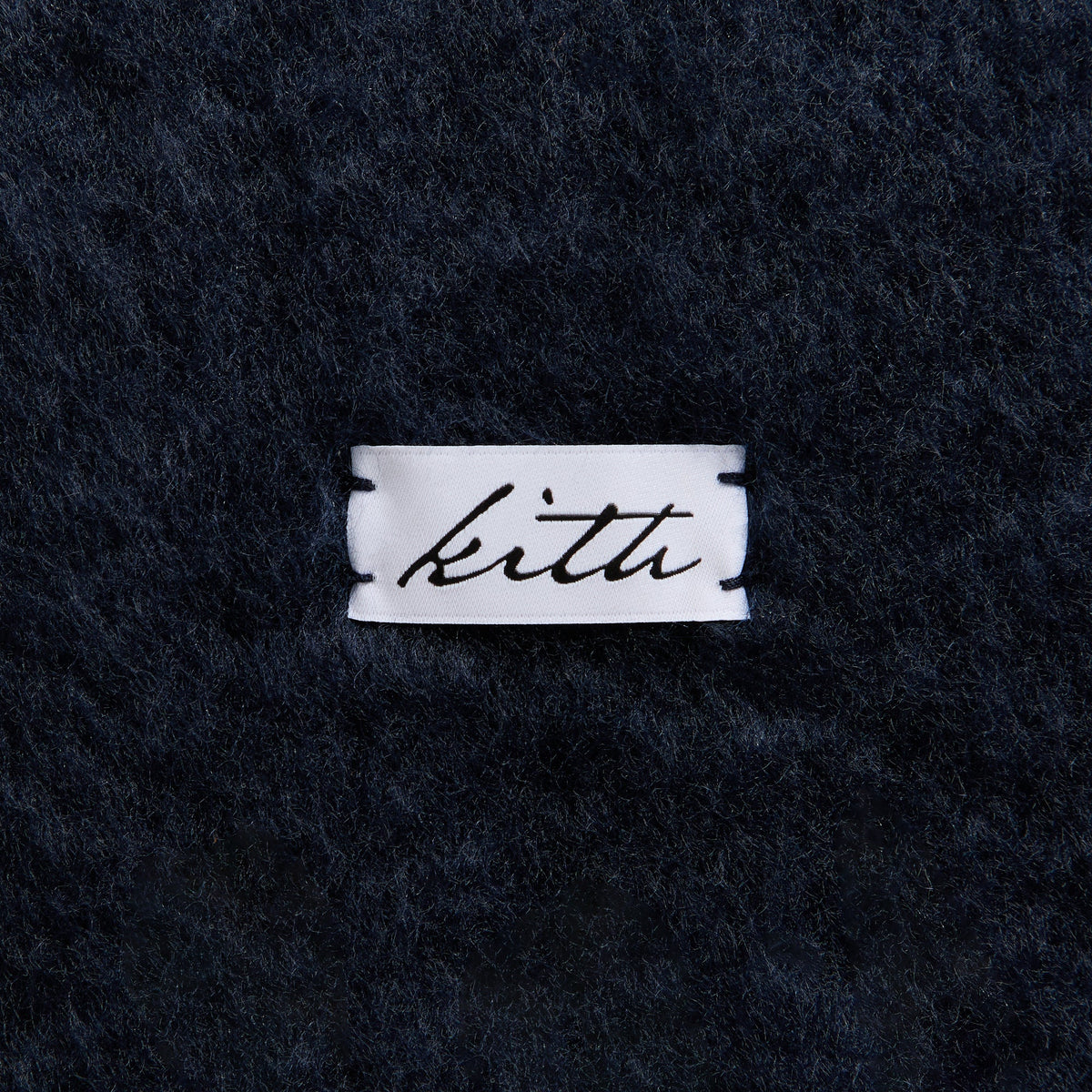 Kith Chunky Tassel Mohair Scarf - Nocturnal