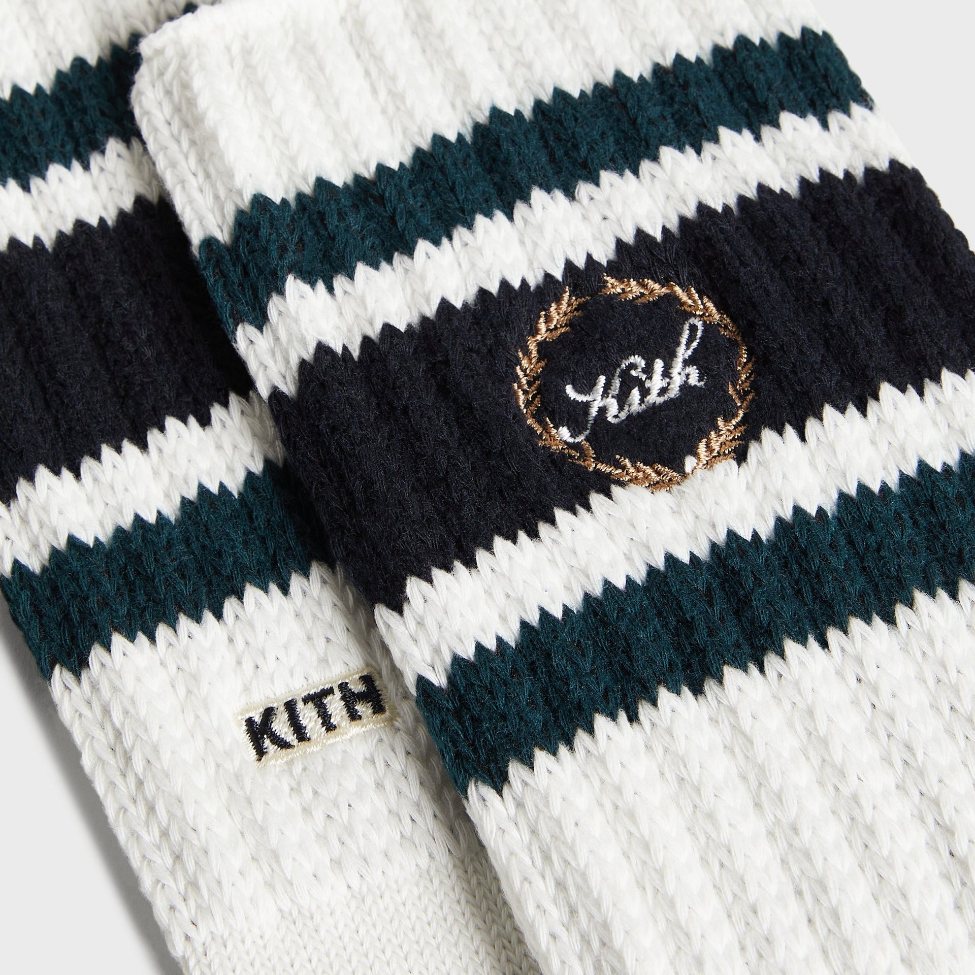 Kith Laurel Stripe Cotton Chunky Crew Socks - Silk - PH