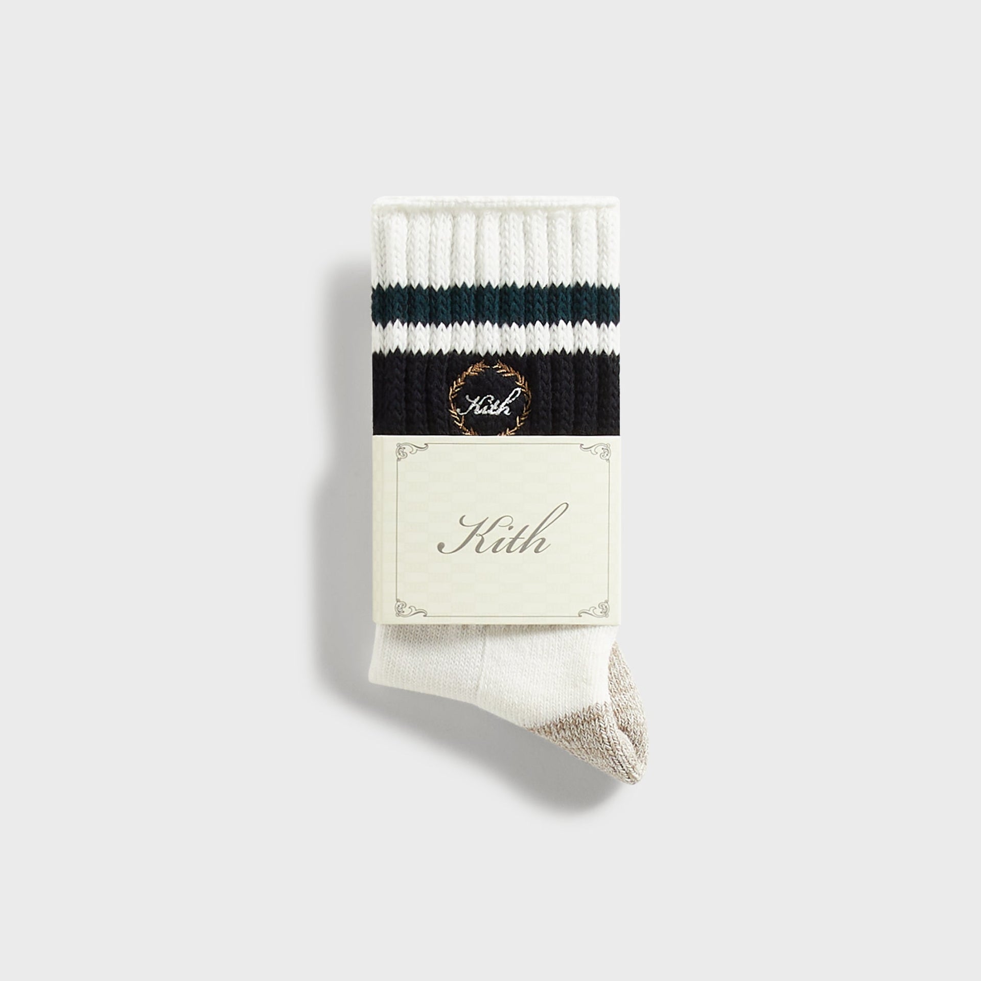Kith Laurel Stripe Cotton Chunky Crew Socks - Silk - PH